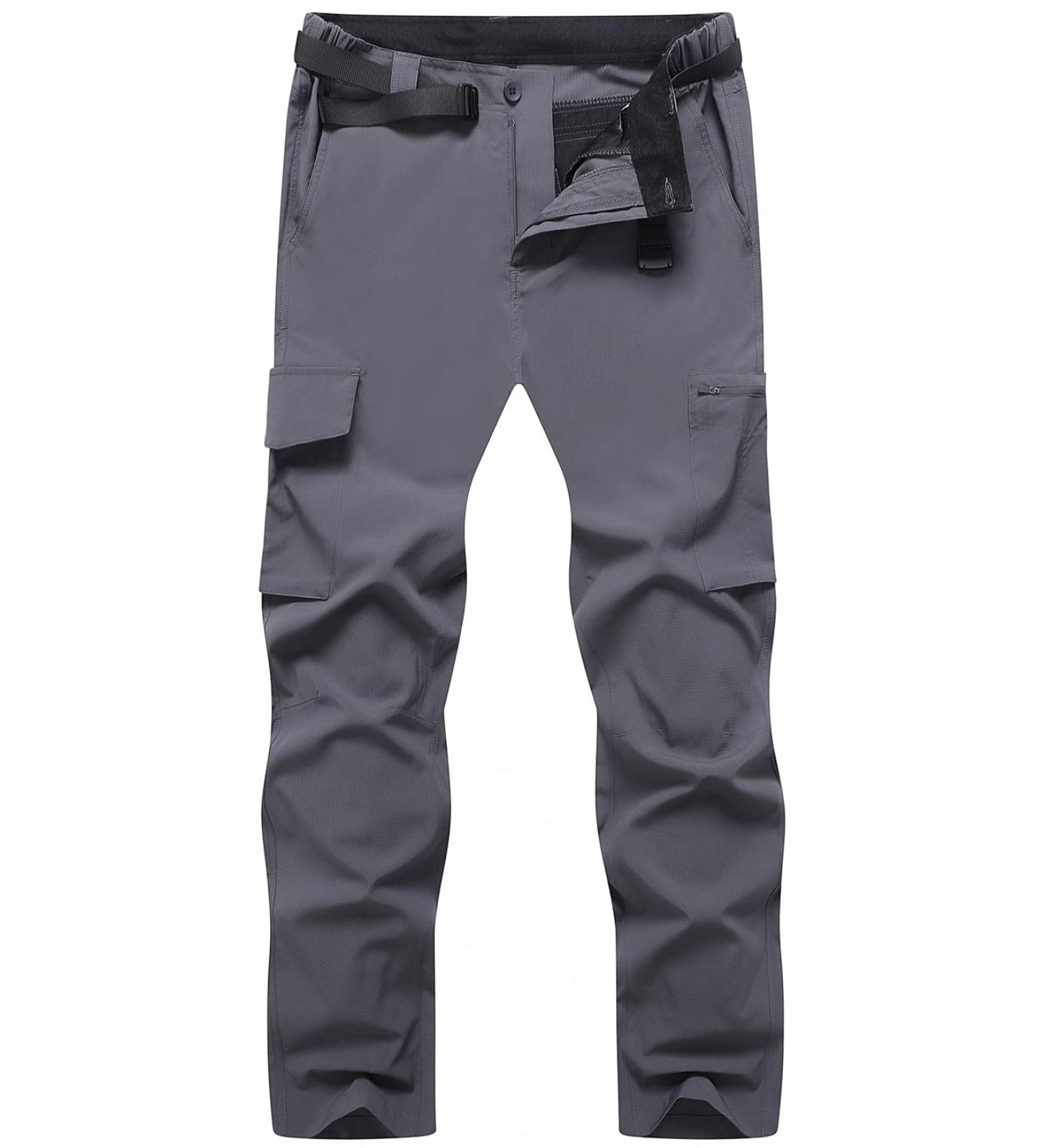 MOERDENG Men's Quick-Dry Stretch Hiking Cargo Work Pants - Dark Grey02 Large - Buy Online on SooperMarket.com