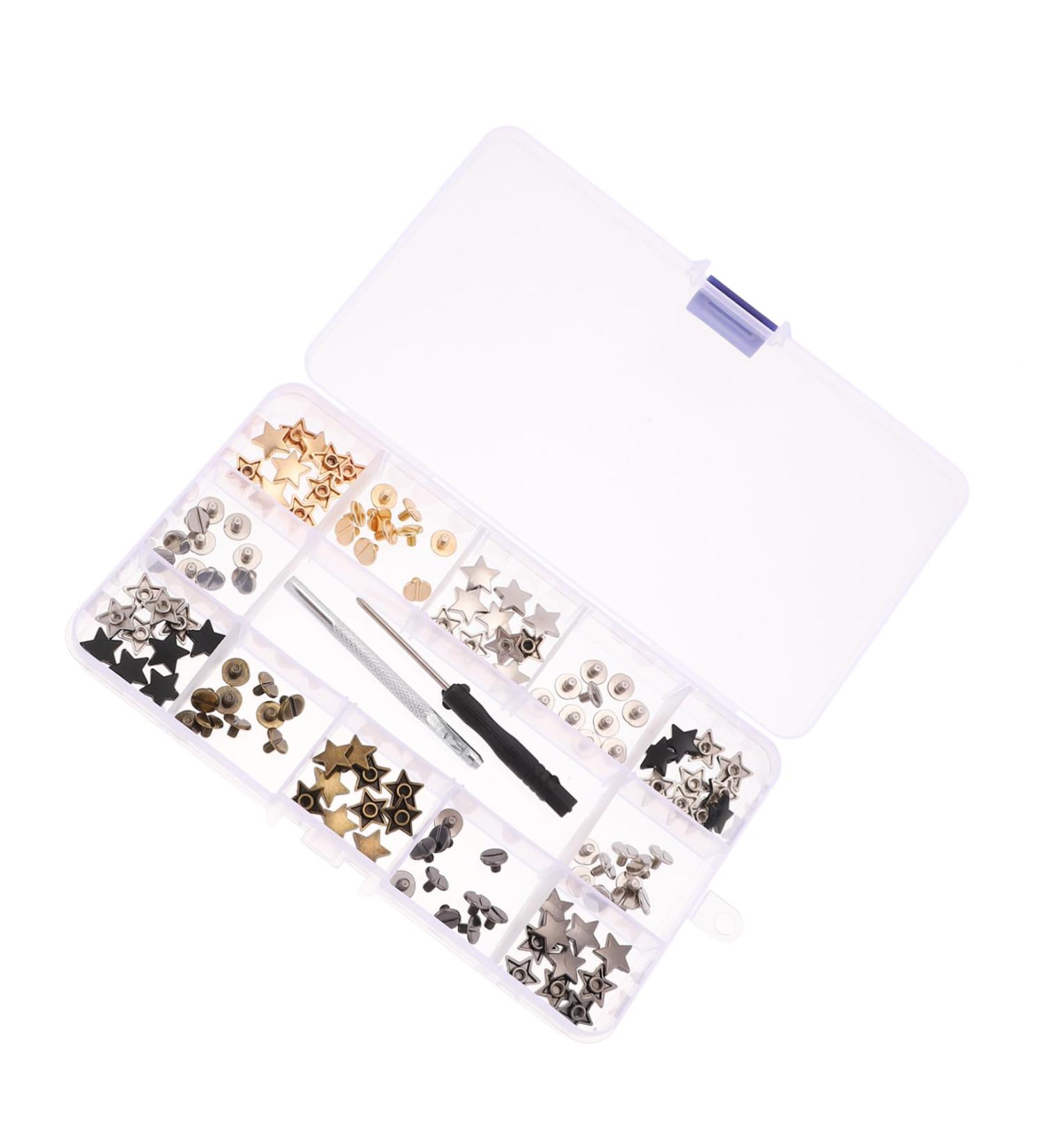 STOBOK 1 Box Five-Pointed Star Rivet Nail Accessories DIY Rivet Studs Leather Crafts Repair Rivet Apparel - Buy Online on SooperMarket.com
