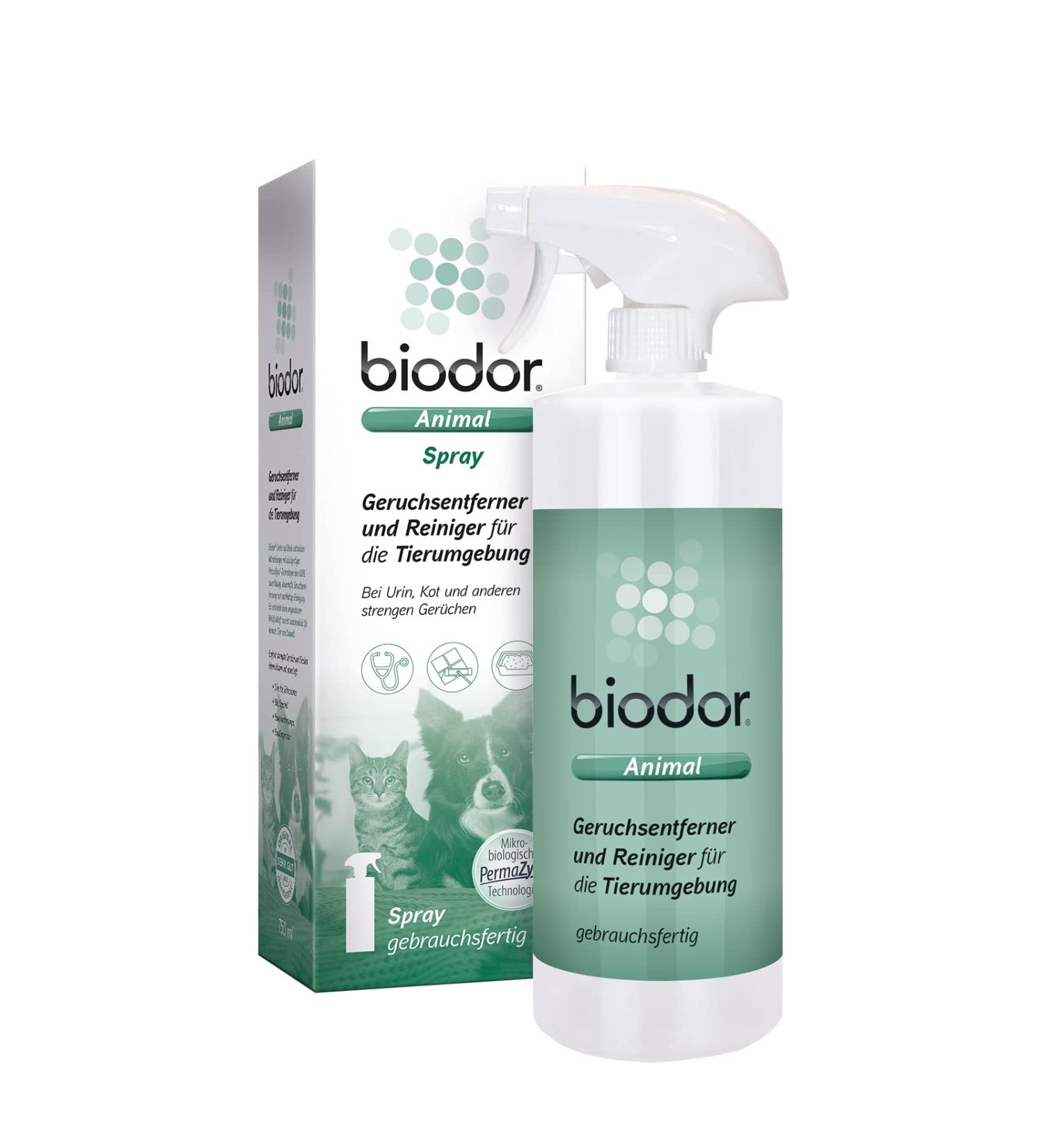 Biodor Animal Spray 750ml | Odor Neutralizer & Enzyme Cleaner for Pets | Remove Dog & Cat Urine & Feces Smells | International Shipping Available - Buy Online on SooperMarket.com