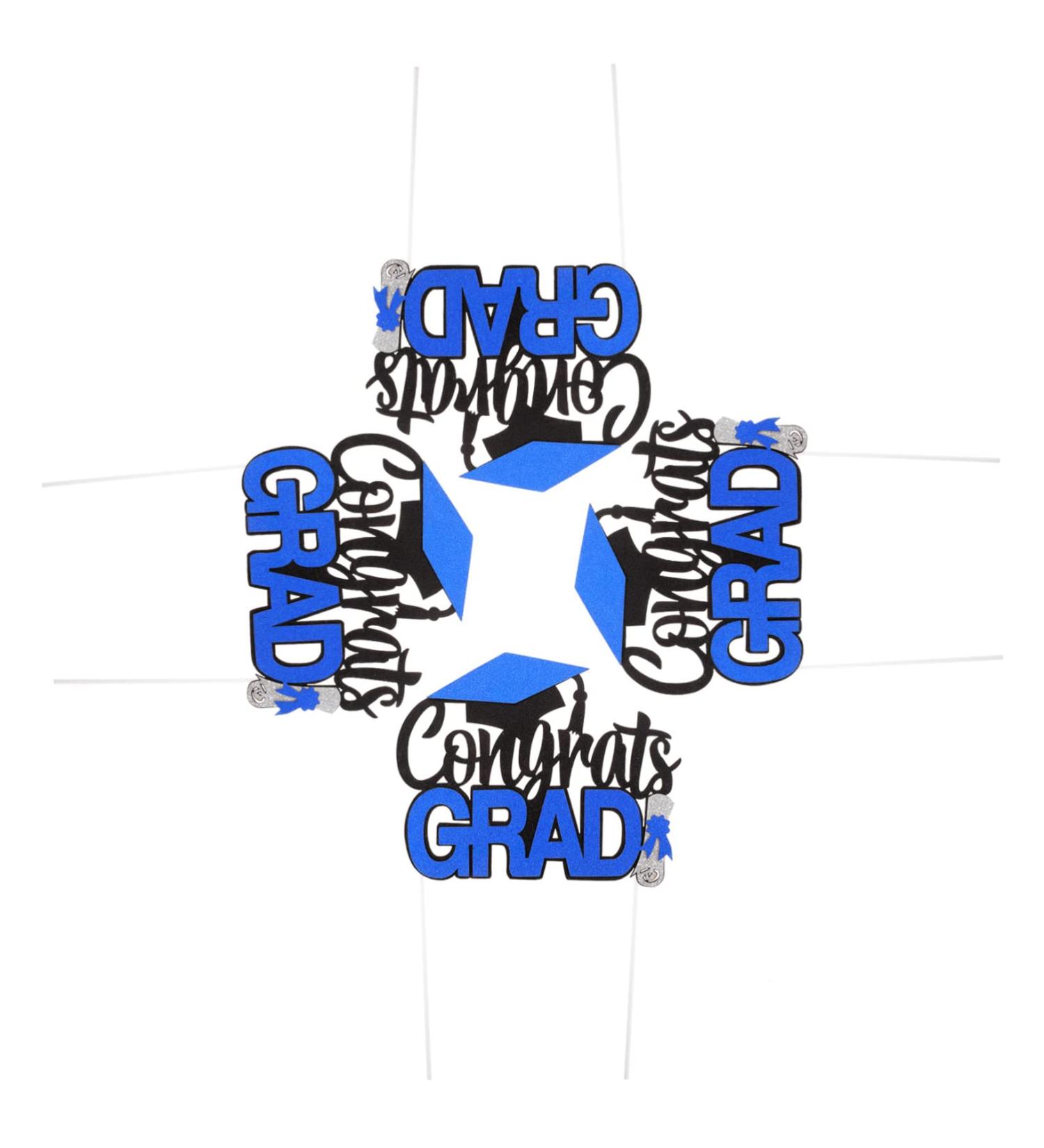 IMIKEYA 4pcs Graduation Row Graduation Cake Topper Red 2023 Graduation Party Supplies Grad Picks Mini Cake Decor Graduation Cake Insert Appetizer Dessert Picks Wrapping Paper Delicate Blue 17X13.5CM - Buy Online on SooperMarket.com