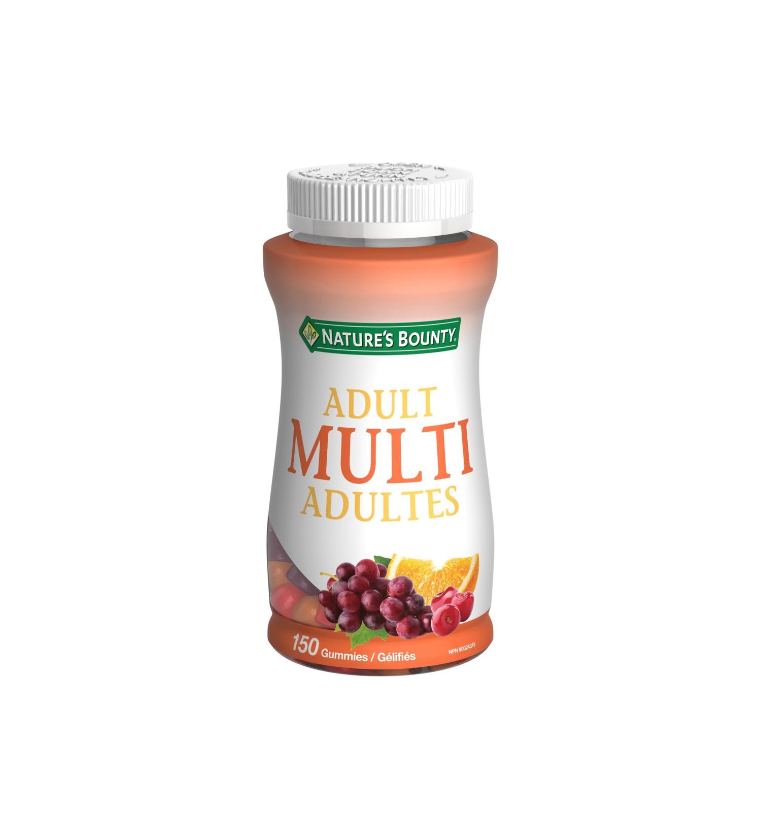 Nature's Bounty Adult Multivitamin Helps Maintain Bones and Immune Function 150 Gummies SUPPLEMENT - Buy Online on SooperMarket.com
