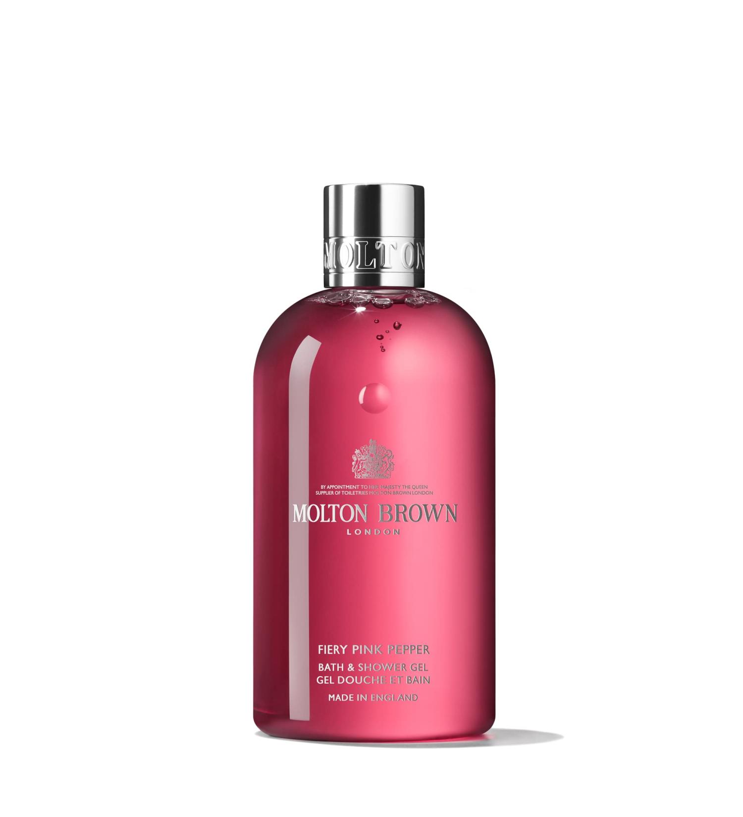 Molton Brown Fiery Pink Pepper Bath and Shower Gel 300ml - Luxurious Cleansing Experience - Buy Online on SooperMarket.com