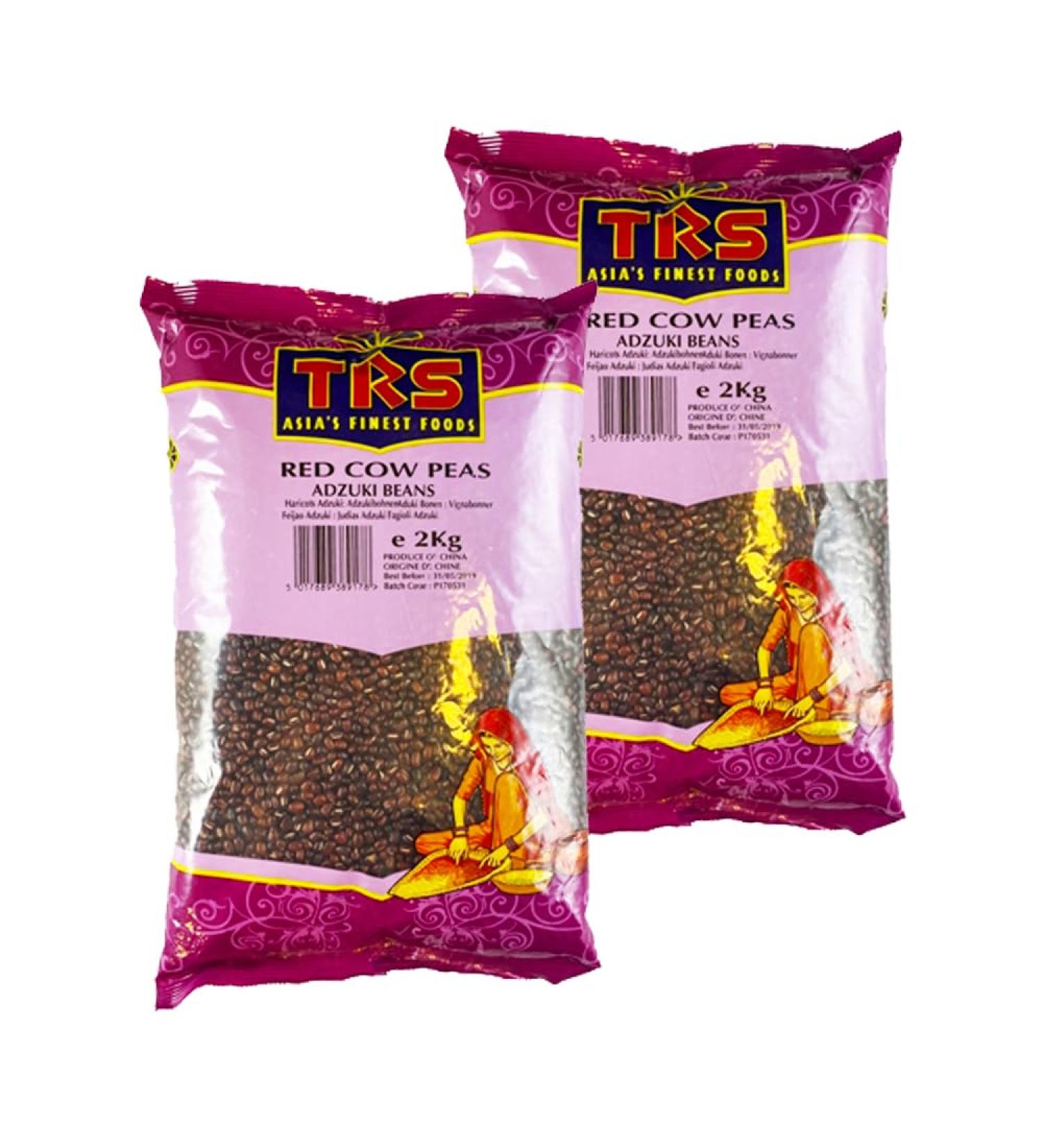 TRS Cow Peas Red | 2KG | Adzuki | Red Chori | Southern Peas | Crowder Pea | Nutty Flavor | Legumes | High Fibre | High Protein | Natural | Indian Origin (Pack of 2) - Buy Online on SooperMarket.com