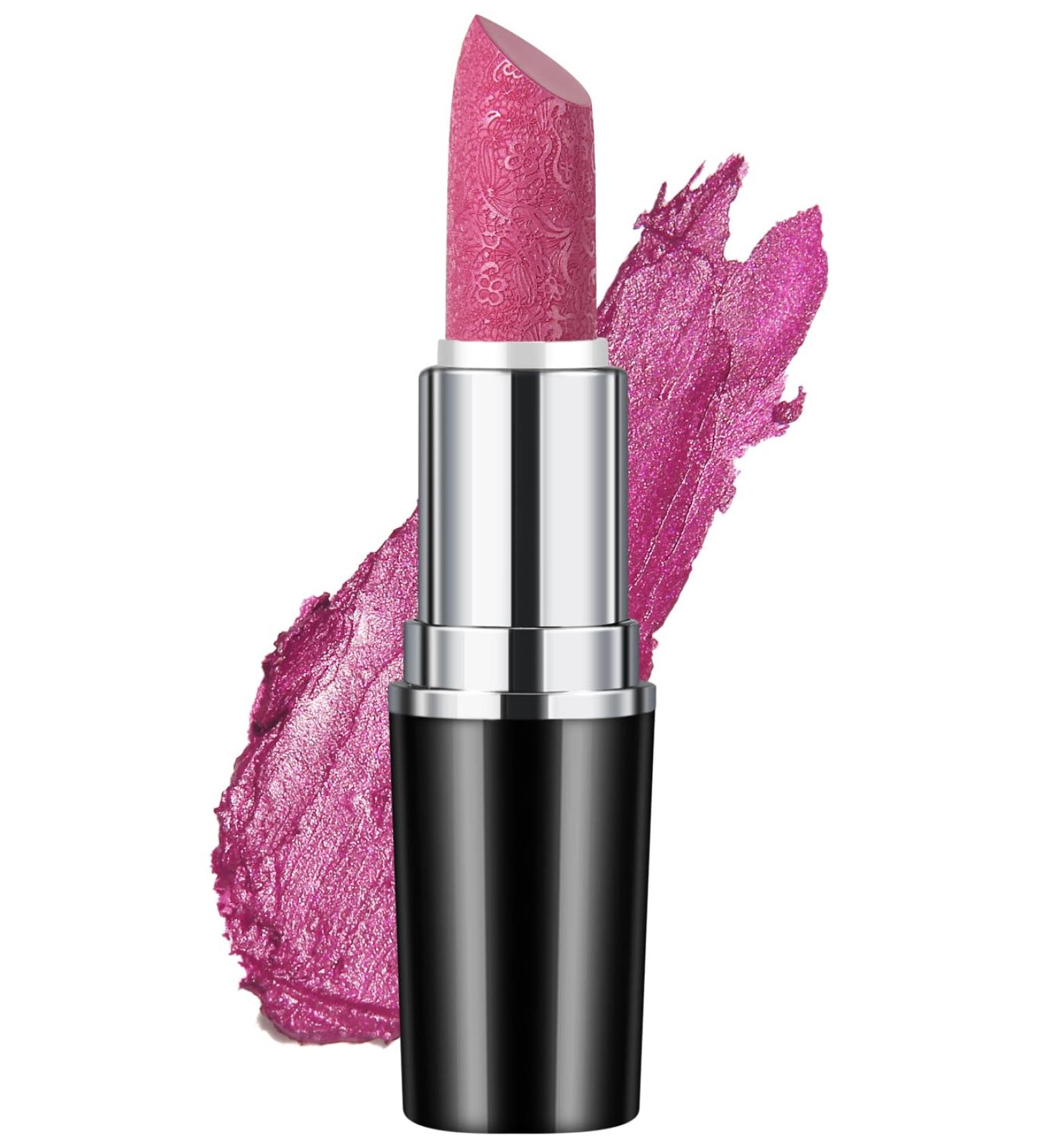 Anglicolor Metallic Glitter Lipstick - Pink Highly Pigmented Moisturising Lipstick (#15 VELOCITY) - Buy Online on SooperMarket.com