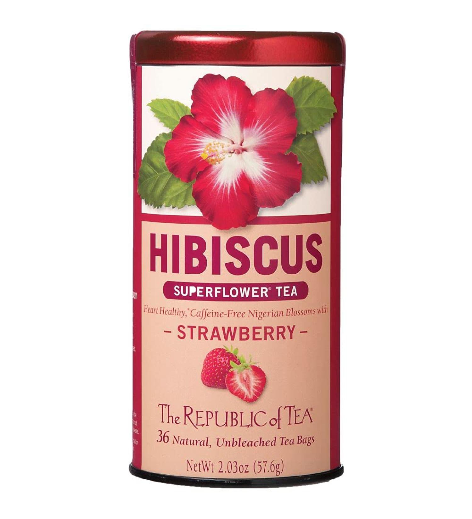The Republic of Tea Strawberry Hibiscus Tea, 36 CT 36 Count (Pack of 1)