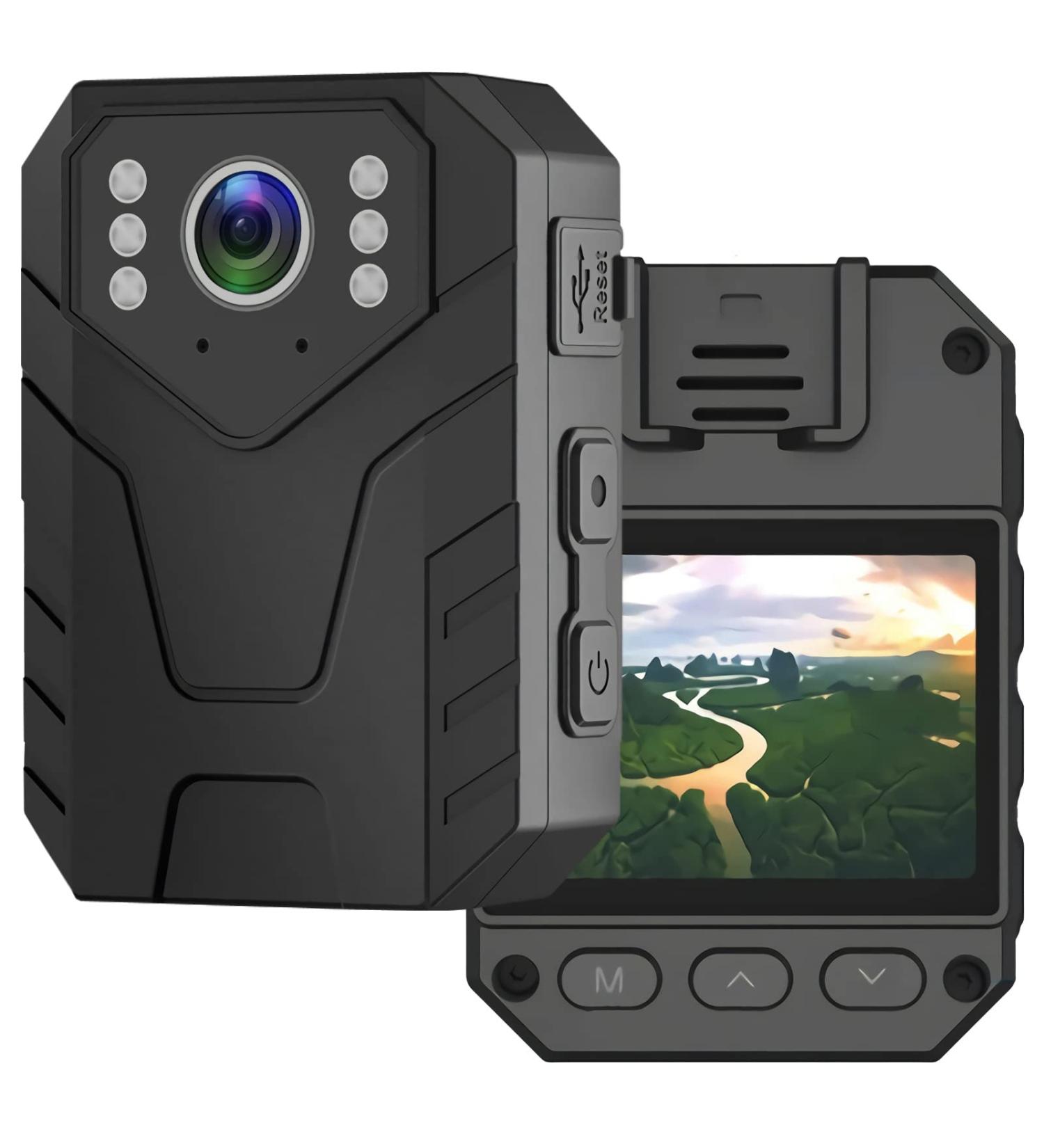 WEIIBDIE 1080P Police Body Camera with Auto Night Vision & LCD Display - Law Enforcement Video Recorder for Security Guards - 64G Card Included - Buy Online on SooperMarket.com