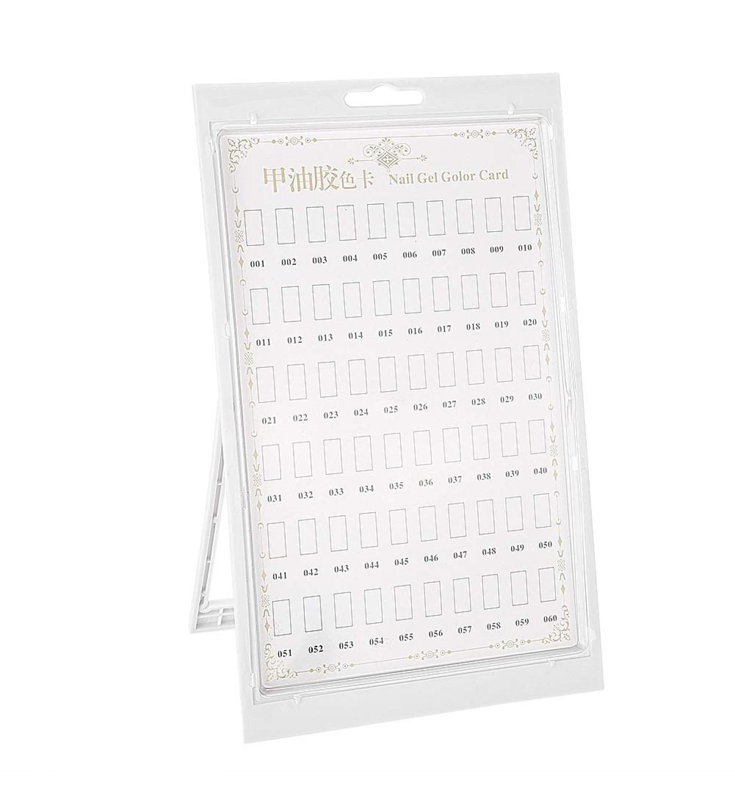 Nail Polish Color Card Dekaim Nail Art Display Stand Nail Polish Gel Color Display Card Nail Practice Manicure Tool(White) - Buy Online on SooperMarket.com