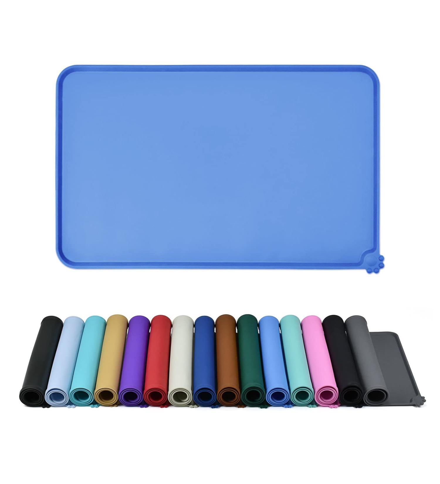 Reopet Silicone Pet Feed Mats - Waterproof Dog & Cat Mats with Elevated Edges (71 x 45 cm) - Durable Easy-Clean Feeding Solution - Buy Online on SooperMarket.com