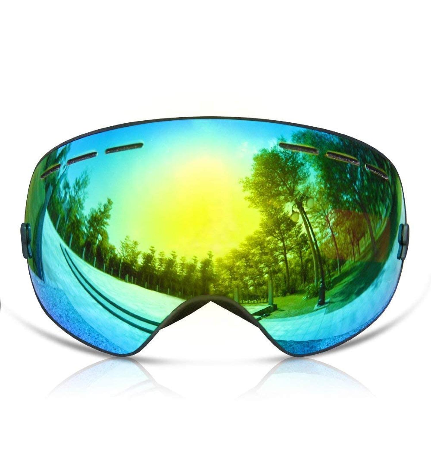 GANZTON Ski Goggles | Double Lens UV Protection & Anti-Fog | Unisex Snowboard Goggles for Men Women Boys & Girls - Black - Buy Online on SooperMarket.com