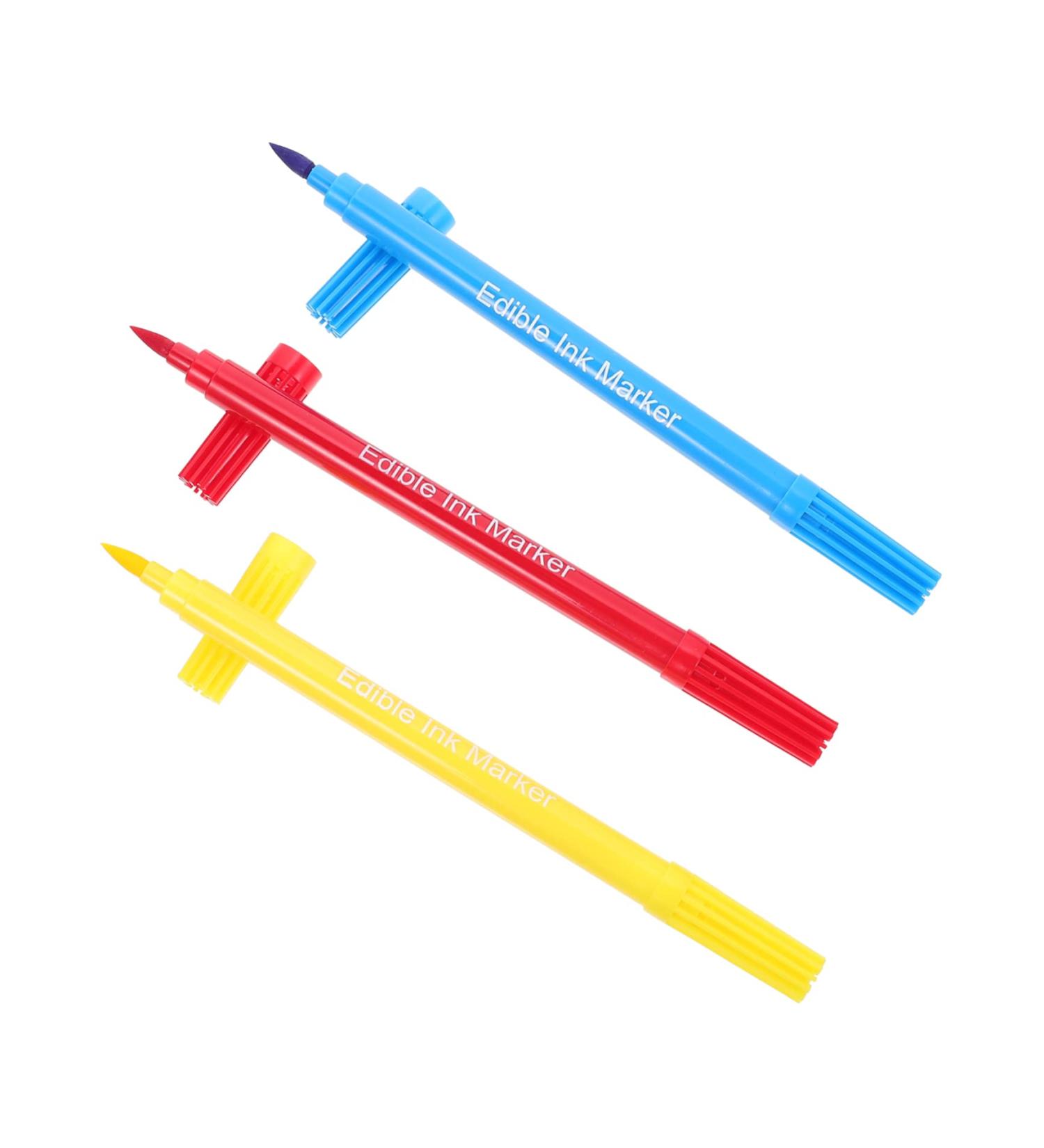 OFFSCH 3pcs Baking Pen Baking Coloring Tool Edible Color Markers Edible Markers for Edible Pens Plastic - Buy Online on SooperMarket.com