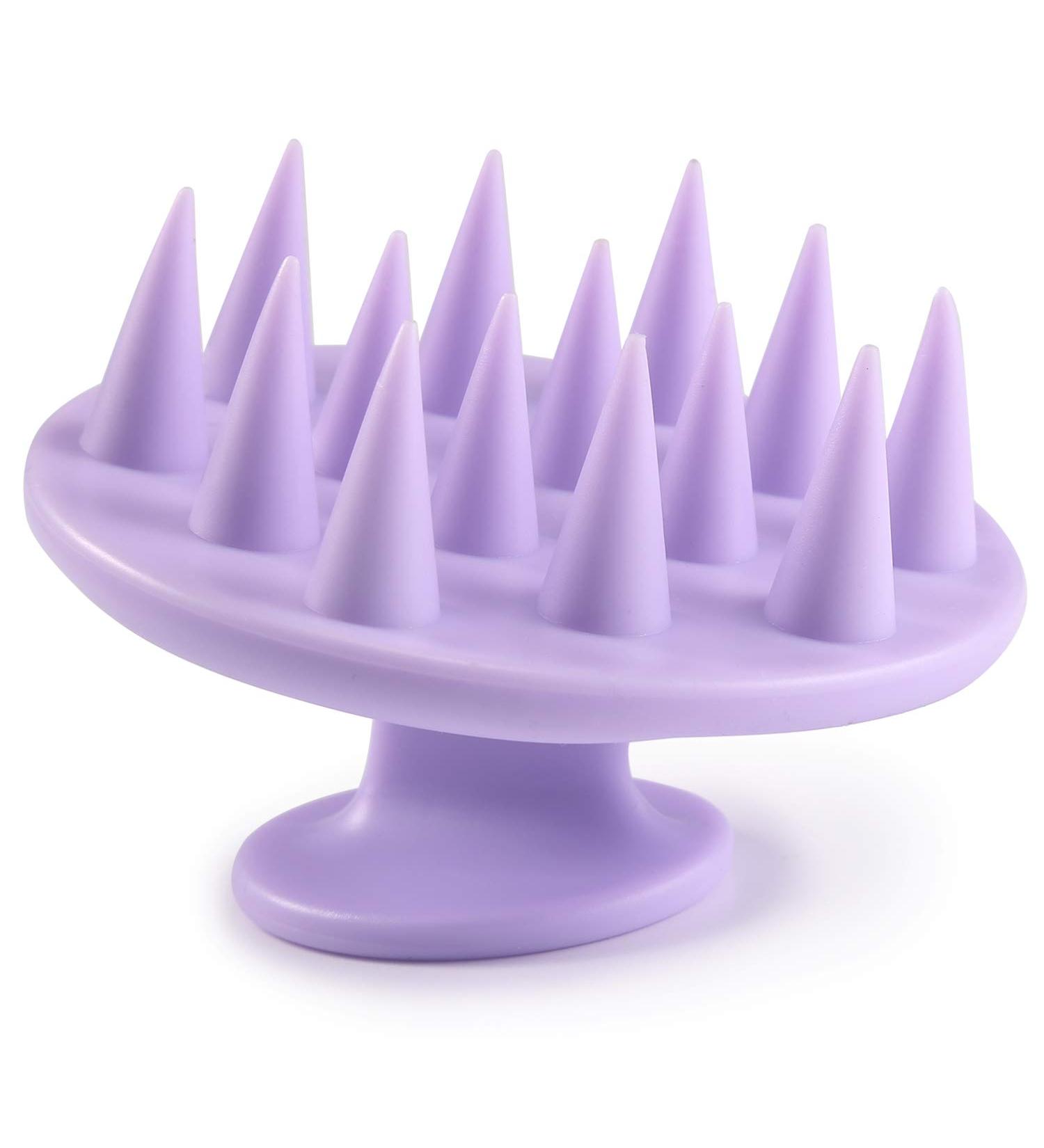 Bestool Hair Scalp Massager Shampoo Brush - Soft Silicone Bristles, Exfoliating Scrubber for Dandruff Treatment, Hair Growth, Stress Relief - Purple - Buy Online on SooperMarket.com
