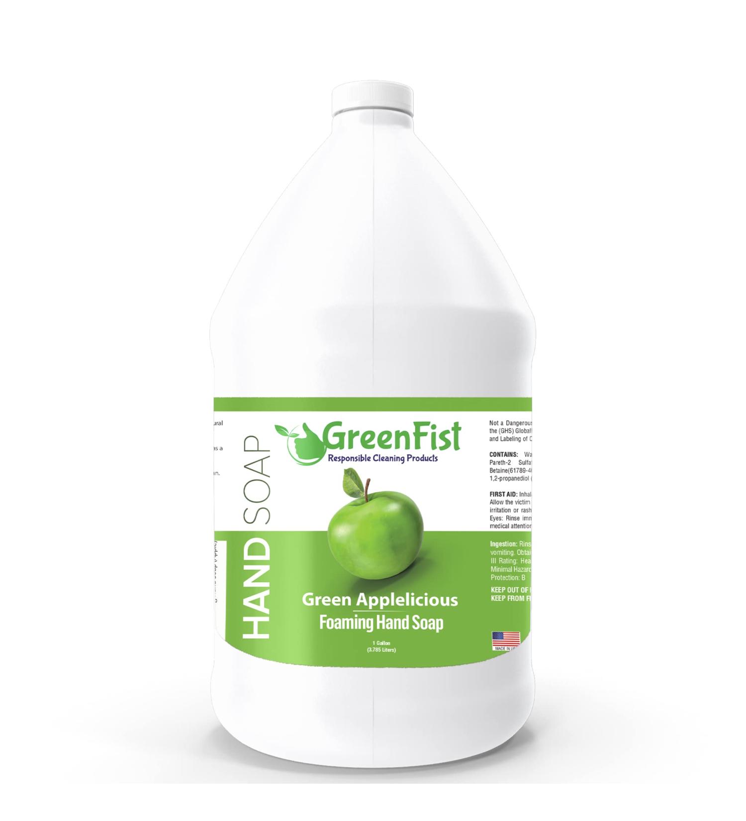 GreenFist Apple Scent Foaming Hand Soap Refill - 128oz (1 Gallon) - Made in USA - Buy Online on SooperMarket.com