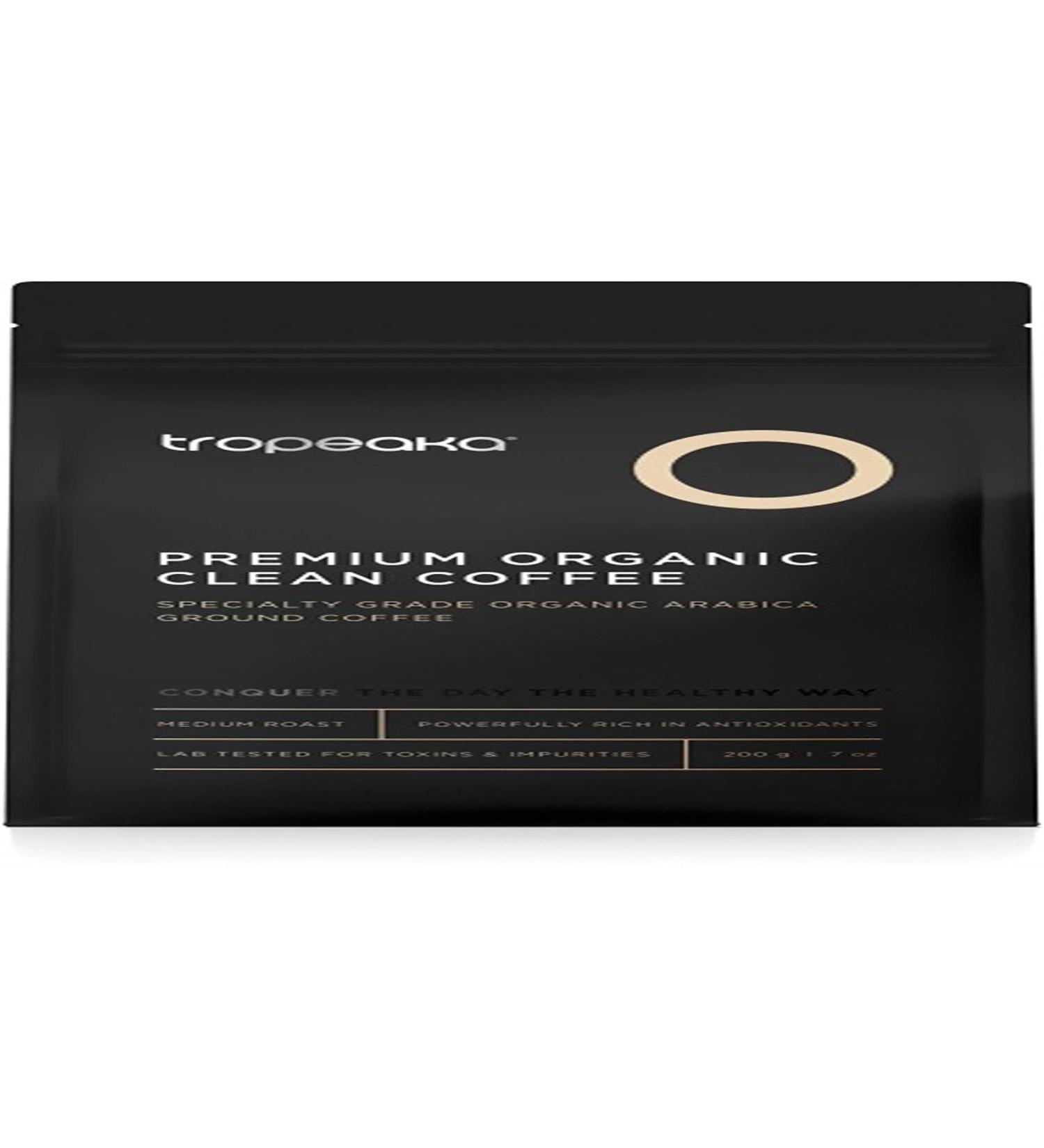 TROPEAKA Clean Premium Ground Coffee 200g | Natural | Vegan | Quality | Gluten Free | Essential |