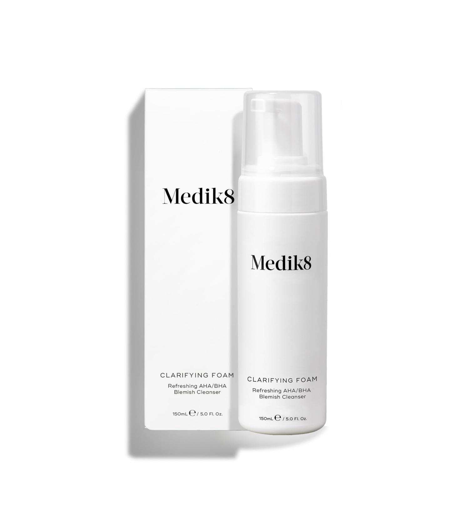 Medik8 Clarifying Foam - Lightweight AHA & BHA Cleanser for Sensitive Skin | Salicylic Acid & Niacinamide | Non-Drying Daily Facial Wash - 5 oz - Buy Online on SooperMarket.com