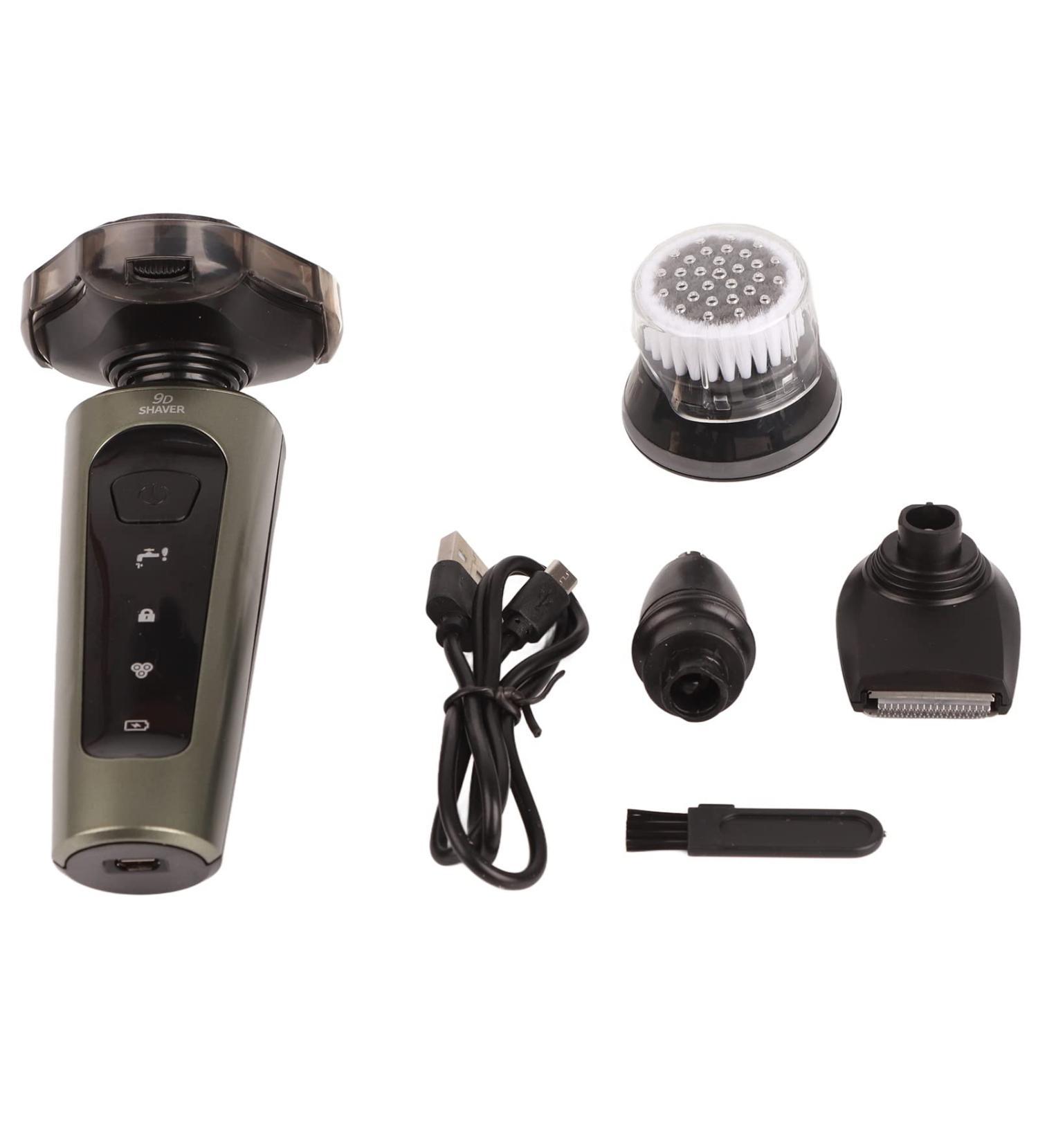 Multifunctional 4 in 1 Electric Shaver - Face Cleaner Hair Clipper & Brush - Washable USB Charging for Men | Home Salon & Barber Use - Buy Online on SooperMarket.com
