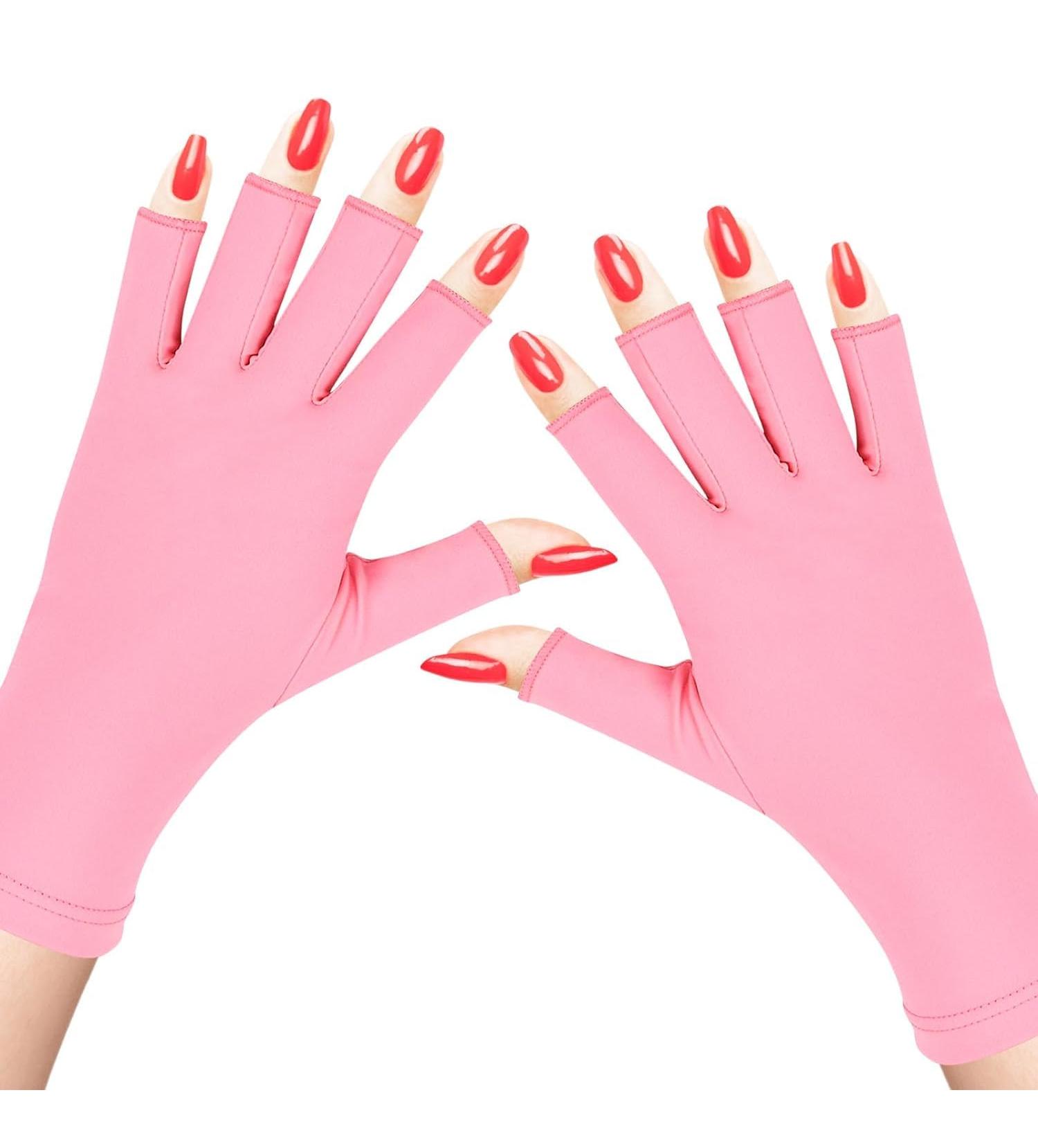 Subay UV Gloves for Nail Lamp - UPF50+ Protection for Manicures - Pink - Buy Online on SooperMarket.com
