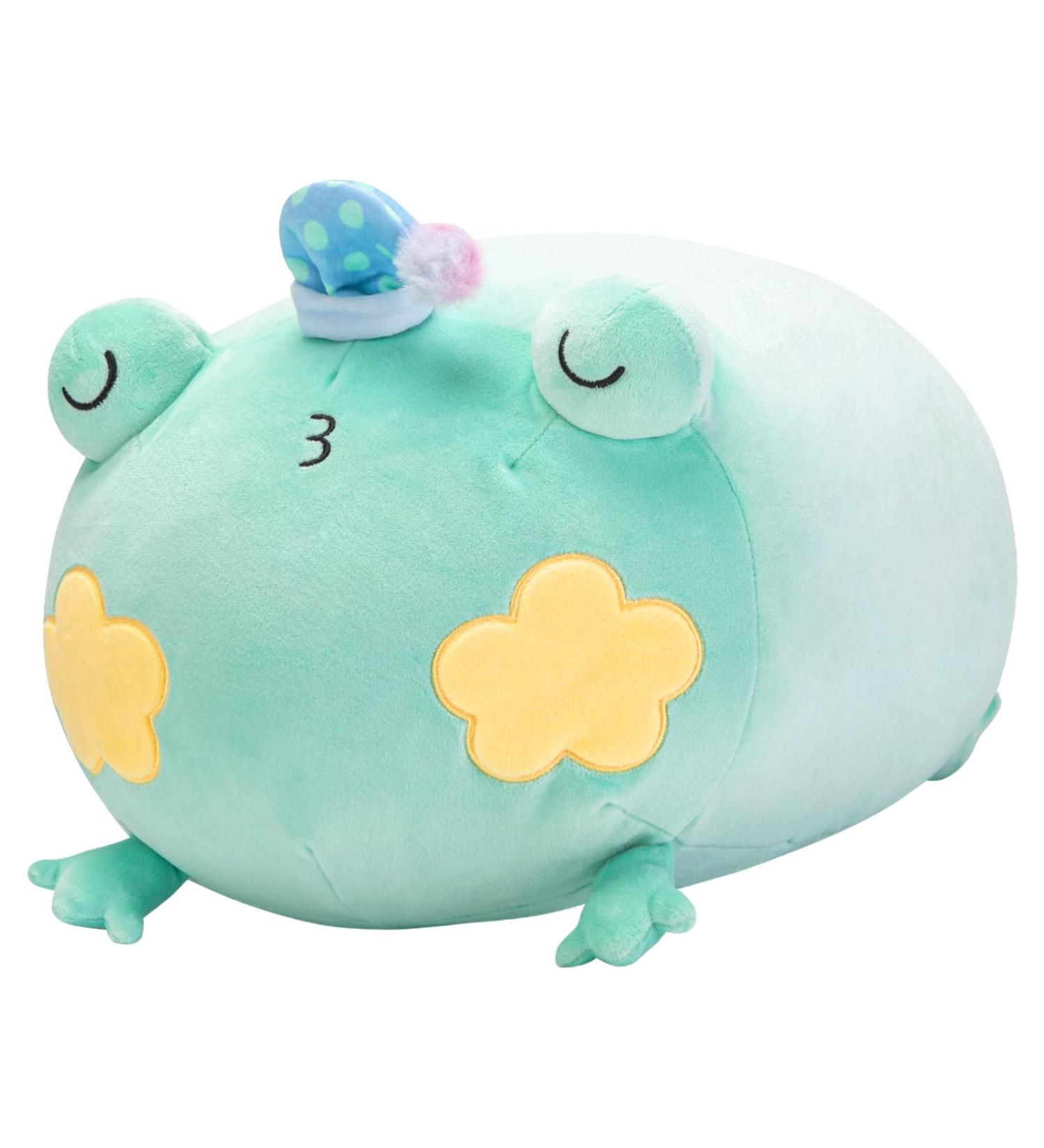 Mewaii Soft Frog Plush Pillow 16'' - Fluffy Stuffed Animal Toy for Adults and Kids (Green) | 40cm Squishy Pillow - Buy Online on SooperMarket.com