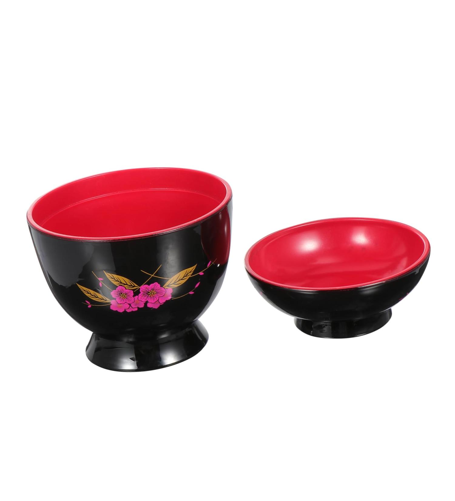 1 pc Home Food Rice Salad Ceramic Practical Household Restaurant Plastic Ramen Thread 9.6X9.4CM Black - Buy Online on SooperMarket.com