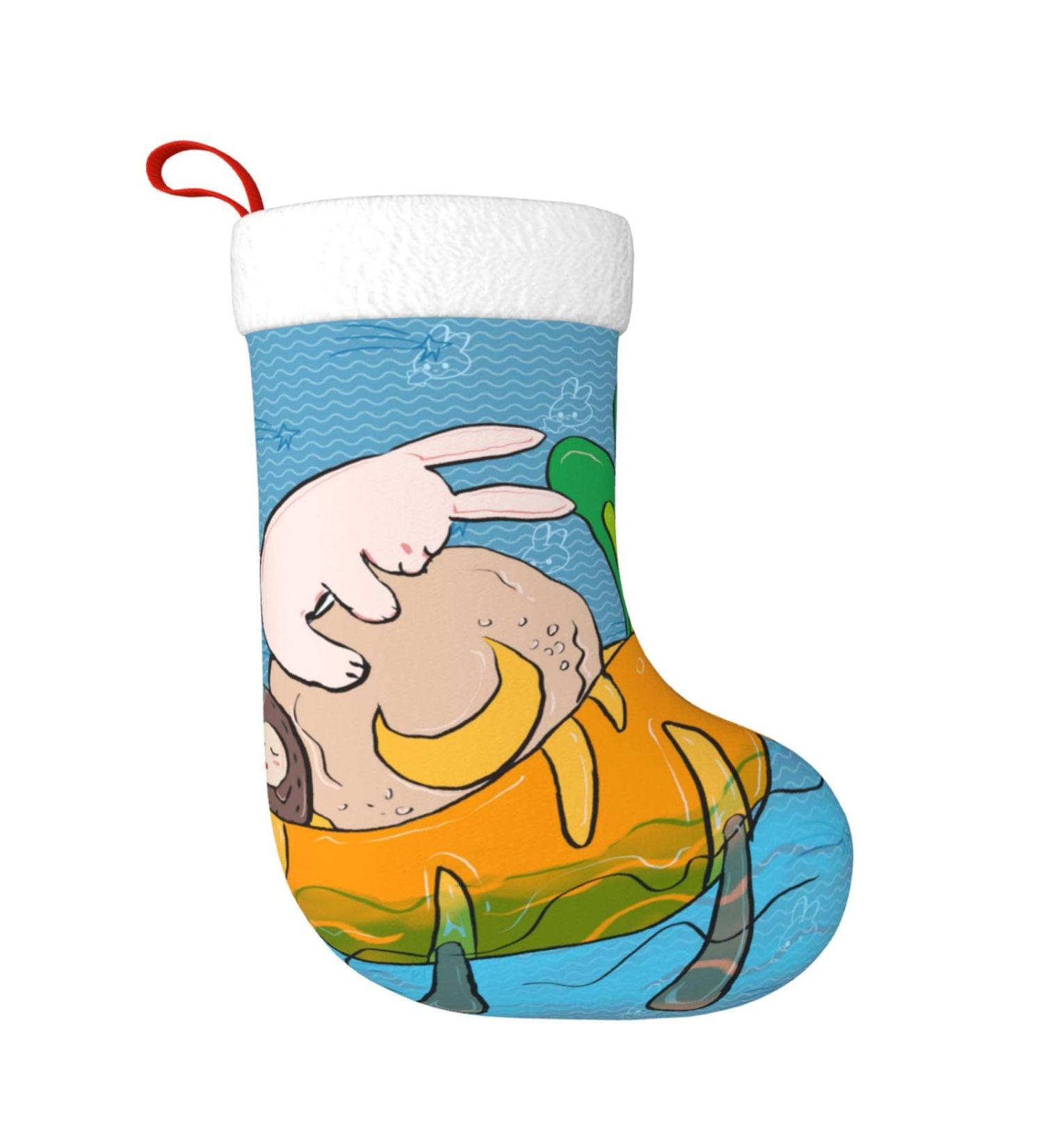 YYHHAOFA Sunflower Seeds and Rabbits Prints Christmas Decorative Stockings : Soft Light and Tactile Suitable for Christmas Halloween - Buy Online on SooperMarket.com