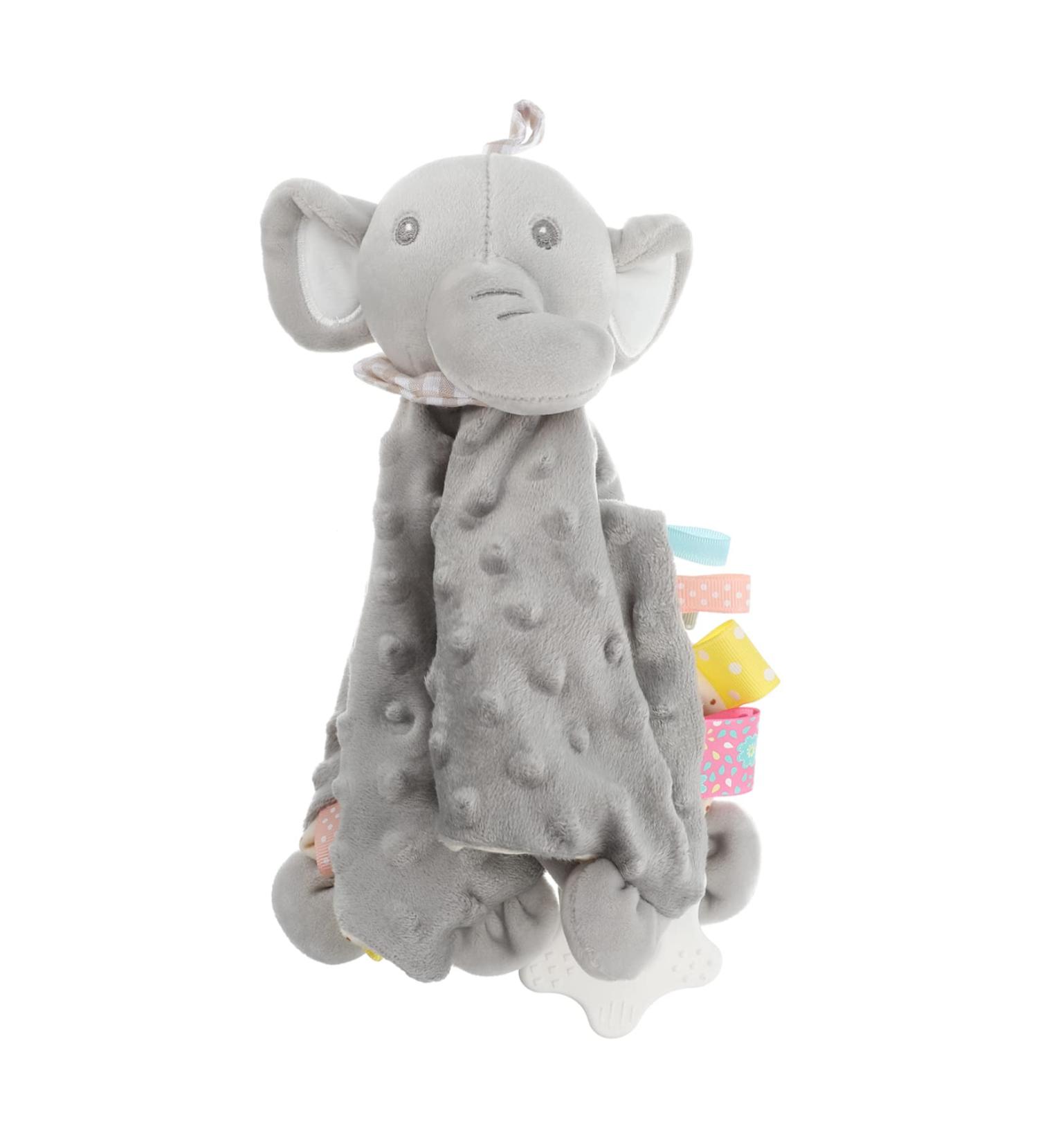 Healvian Baby Bunny Plush Teething Toy Blanket - Grey 34x32cm - Buy Online on SooperMarket.com