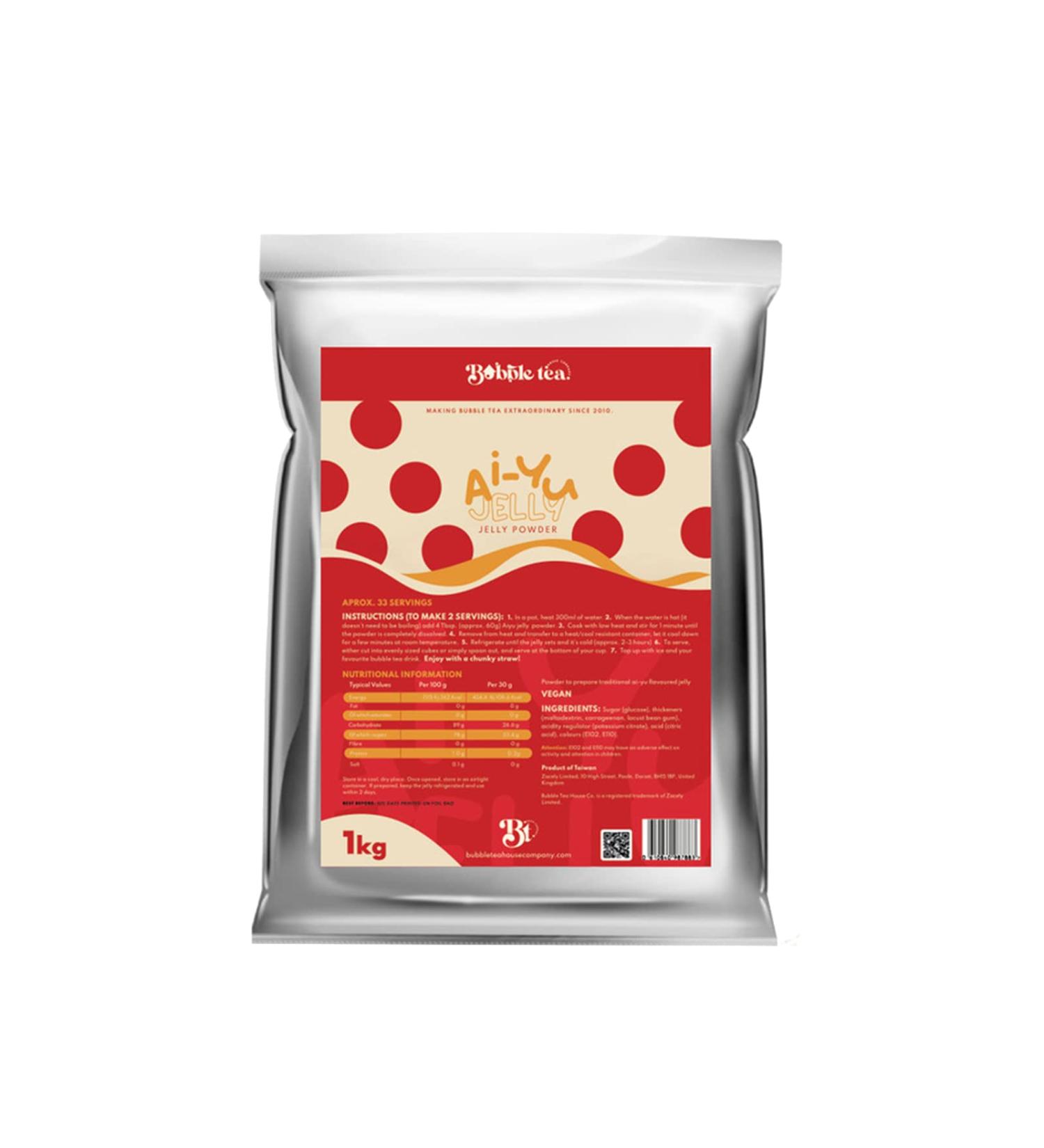Ai-Yu Jelly Powder - Versatile and Healthy Gelatin Substitute - High Source of Vitamins & Dietary Fibre - Ideal Bubble Tea Topping - Vegetarian Jelly Mix (1 Kg) - Buy Online on SooperMarket.com