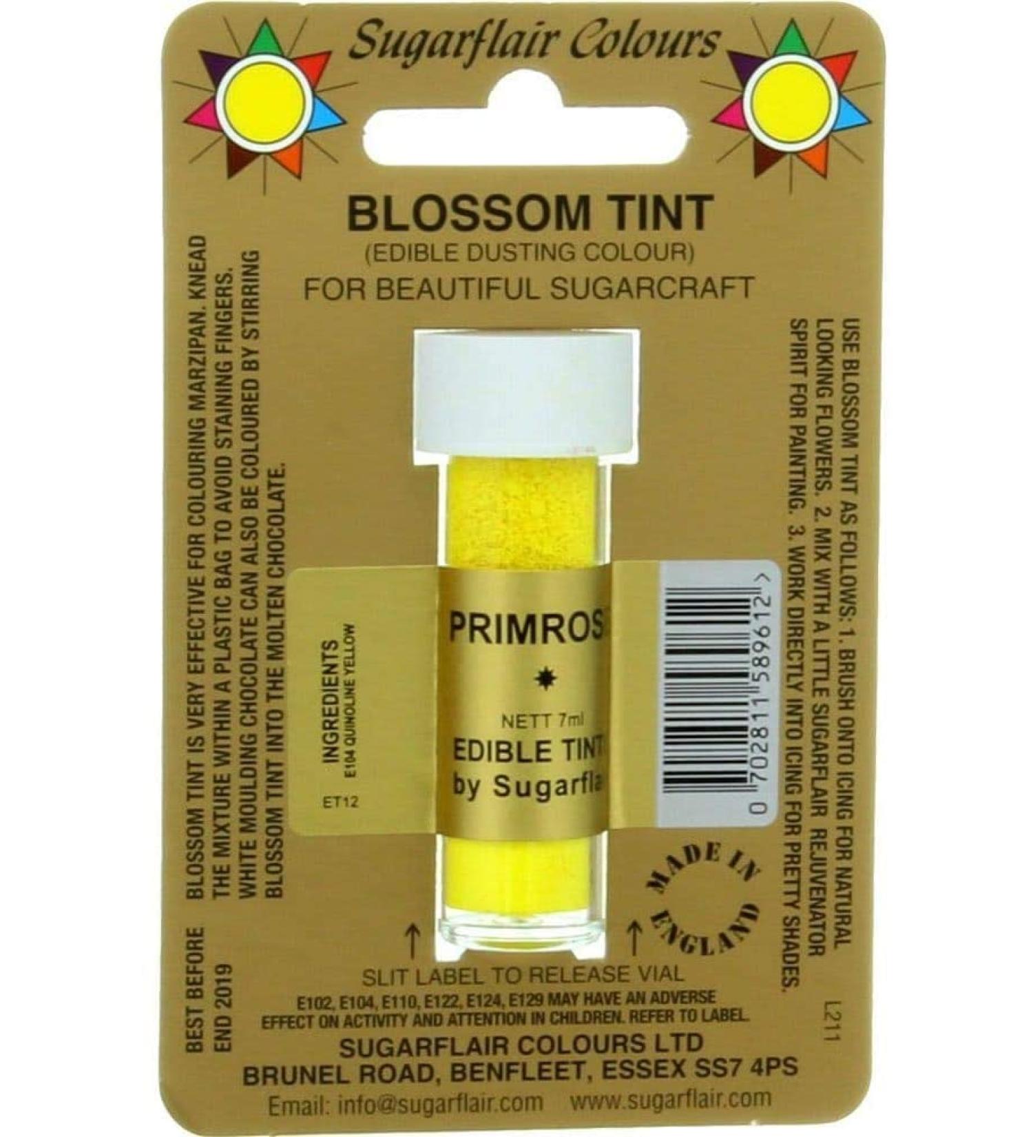 Sugarcraft Sugarflair Colour Blossom Tint Powder Dust Primrose 7ml