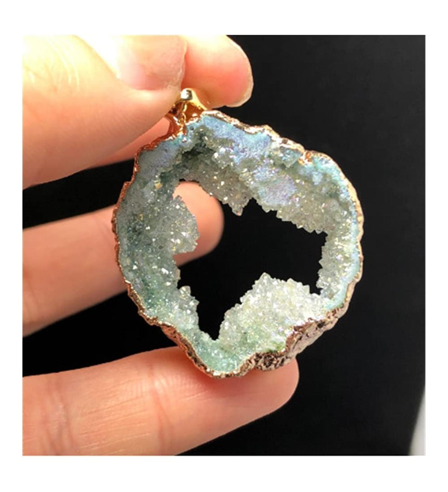 Crystal Rough Natural Crystal Rough Natural Blue Crystal Original Stone Crystal Necklace - Buy Online on SooperMarket.com