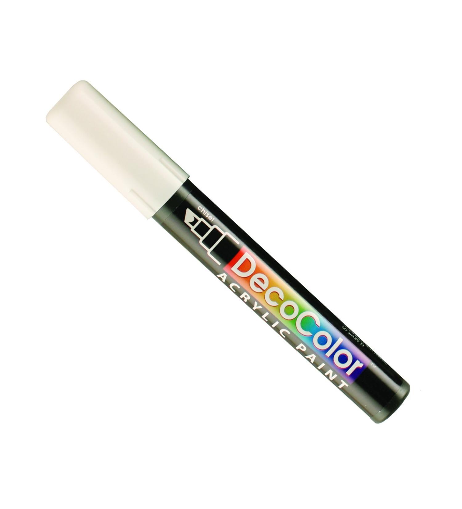 UCHIDA 315-C-0 Marvy Deco Color White Acrylic Paint Marker - Chisel Tip - Buy Online on SooperMarket.com