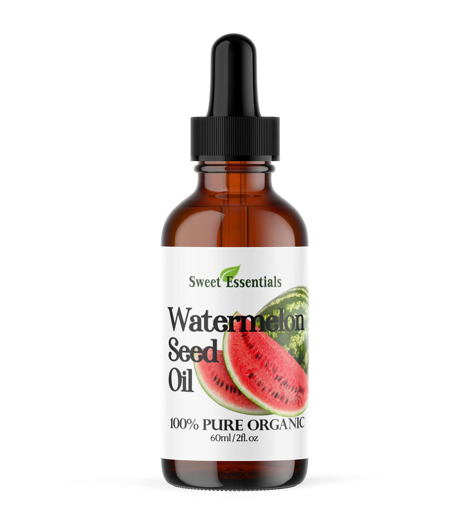 100% Organic Watermelon Seed Oil - Pure Cold-Pressed Moisturizer for Skin Hair & Face | Imported from Egypt | Sweet Essentials (2 fl oz - Buy Online on SooperMarket.com