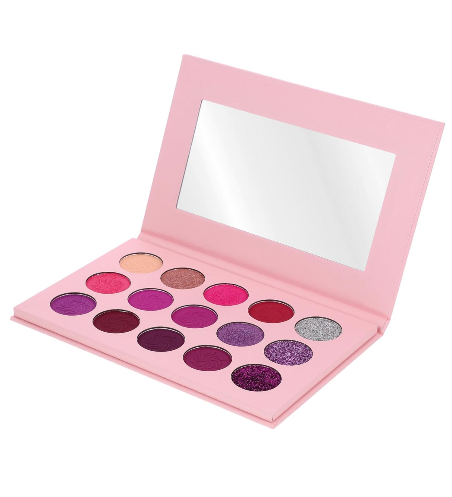 PLAFOPE 15 Eyeshadow Palette Glitter Eyeshadow Colorful Eyeshadow Woman Eyeshadow Compact Purple - Buy Online on SooperMarket.com