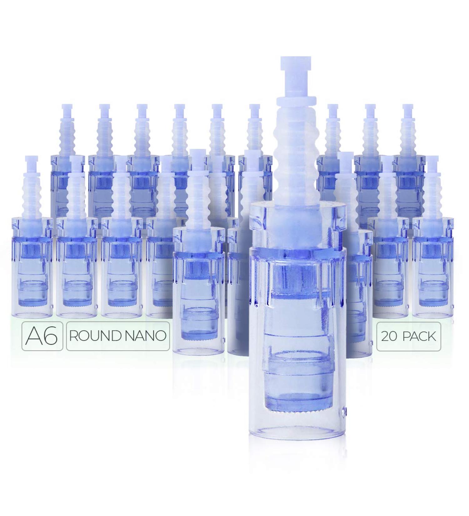 Dr. Pen Ultima A6 Replacement Cartridges - 20 Pack Round Nano - Bayonet Slot Disposable Parts - Buy Online on SooperMarket.com