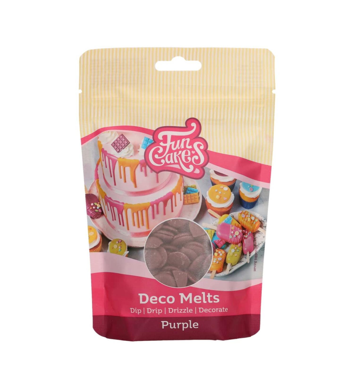 FunCakes Deco Melts Purple 250g - AZO Free | High-Quality Edible Candy Melts - Buy Online on SooperMarket.com