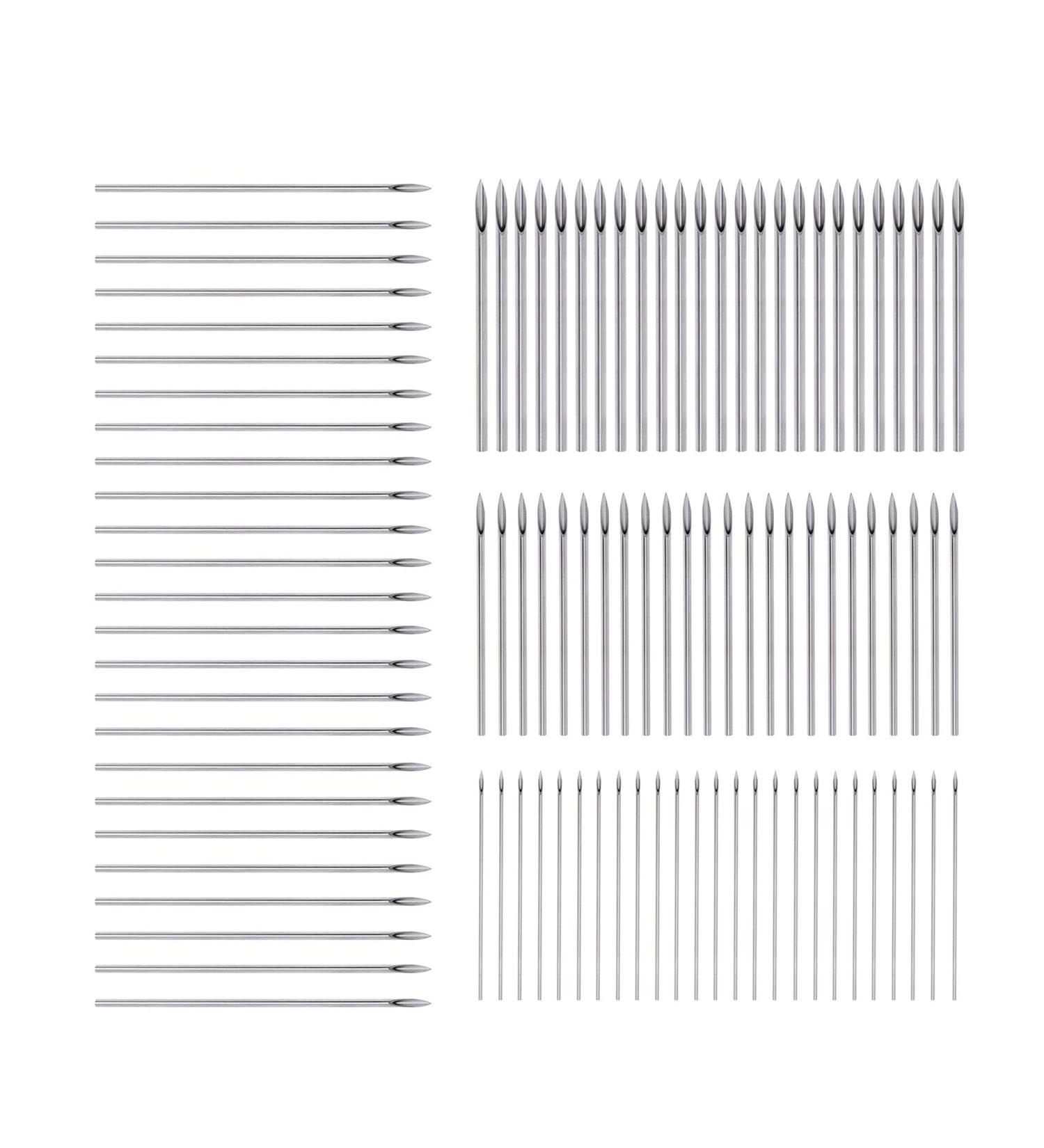 100Pcs Sterile Body Piercing Needles - 12G 14G 16G 18G for Ear & Nose Piercings - International Shipping Available - Buy Online on SooperMarket.com