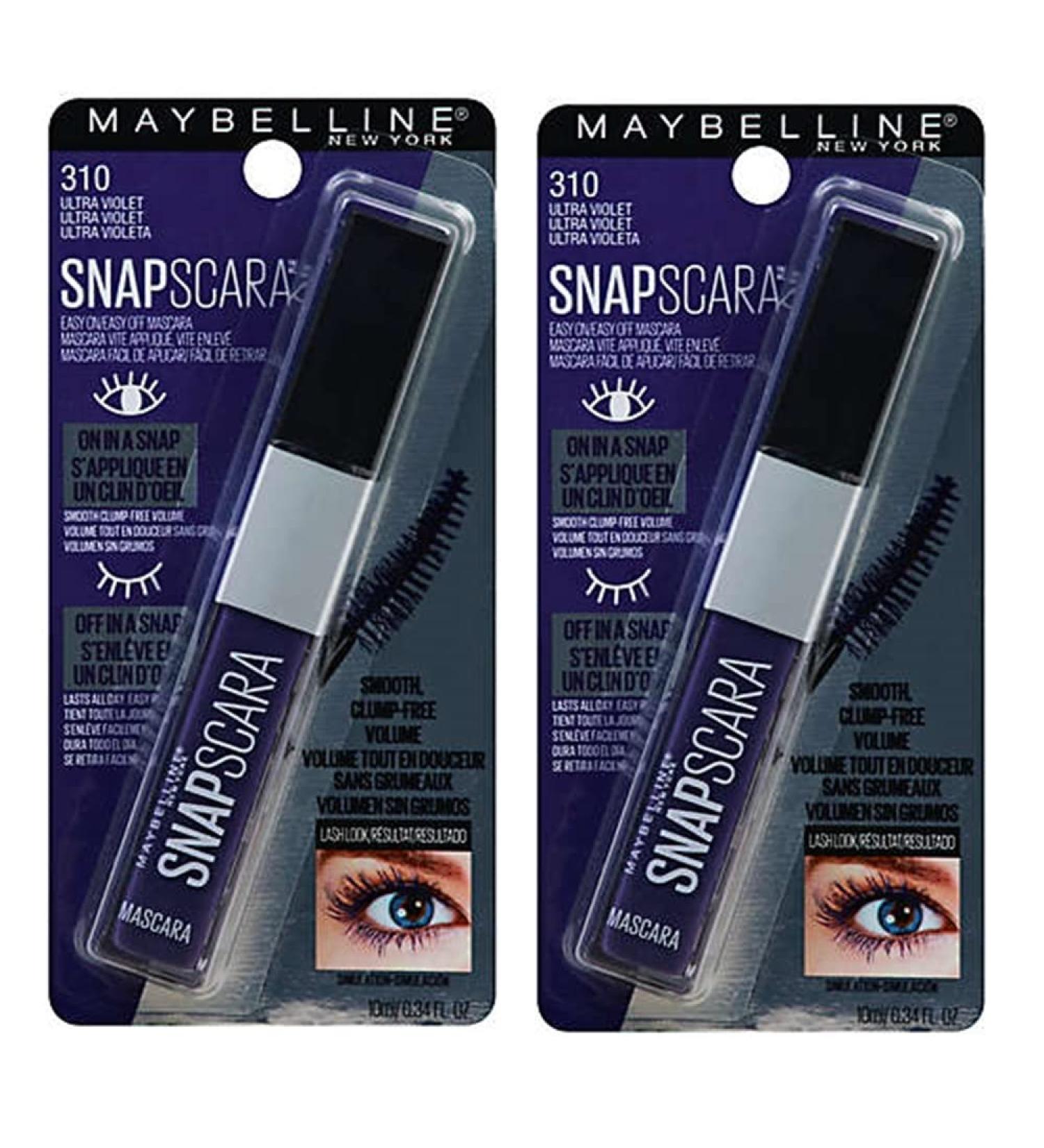 Maybelline New York Snapscara Washable Mascara Ultra Violet 310 - Pack of 2 - Buy Online on SooperMarket.com