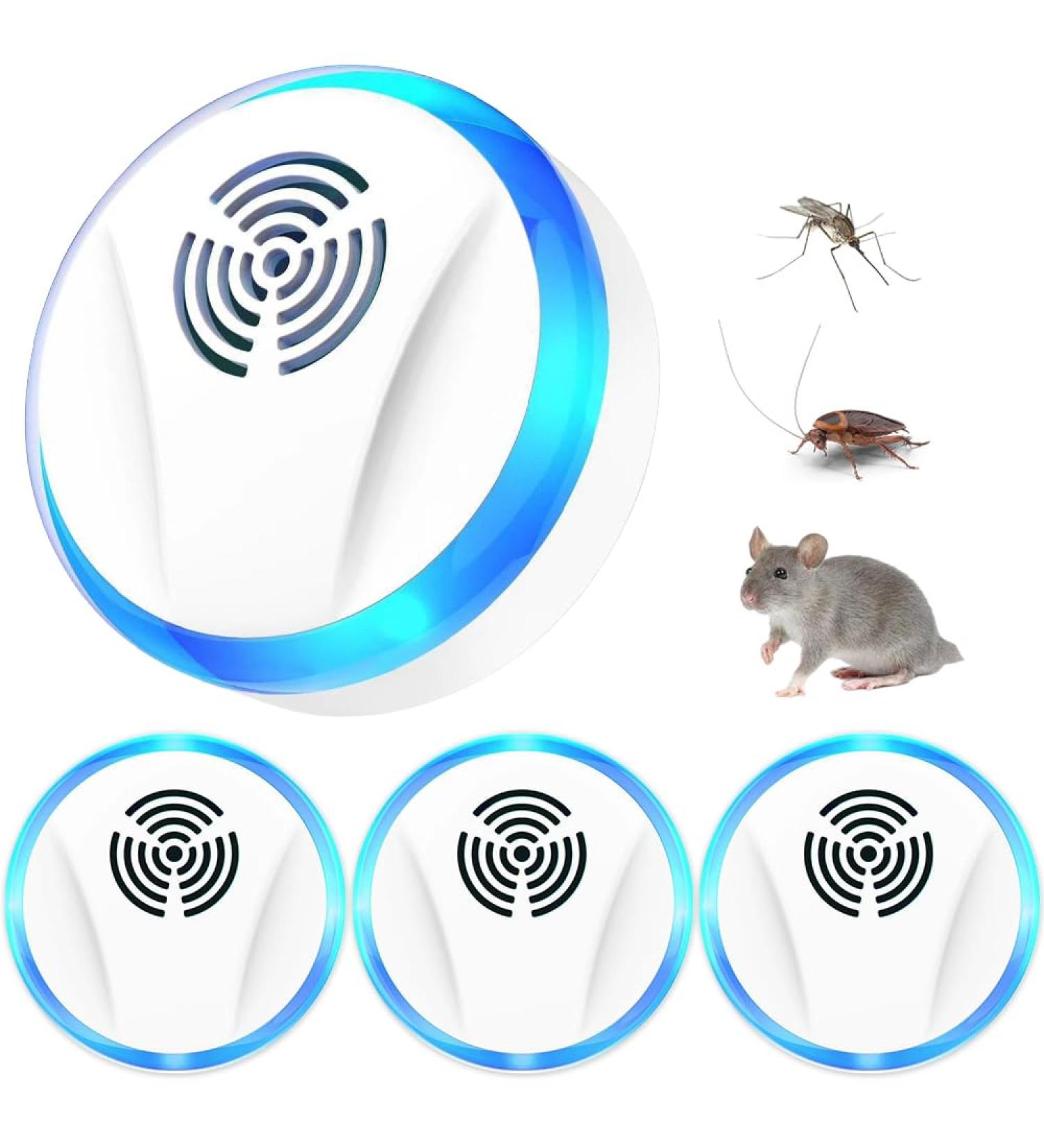 Yangun Ultrasound Pest Control - 4 Pack Electronic Insect Repellers for Mosquitoes Mice & Spiders | Safe Indoor Protection - Buy Online on SooperMarket.com