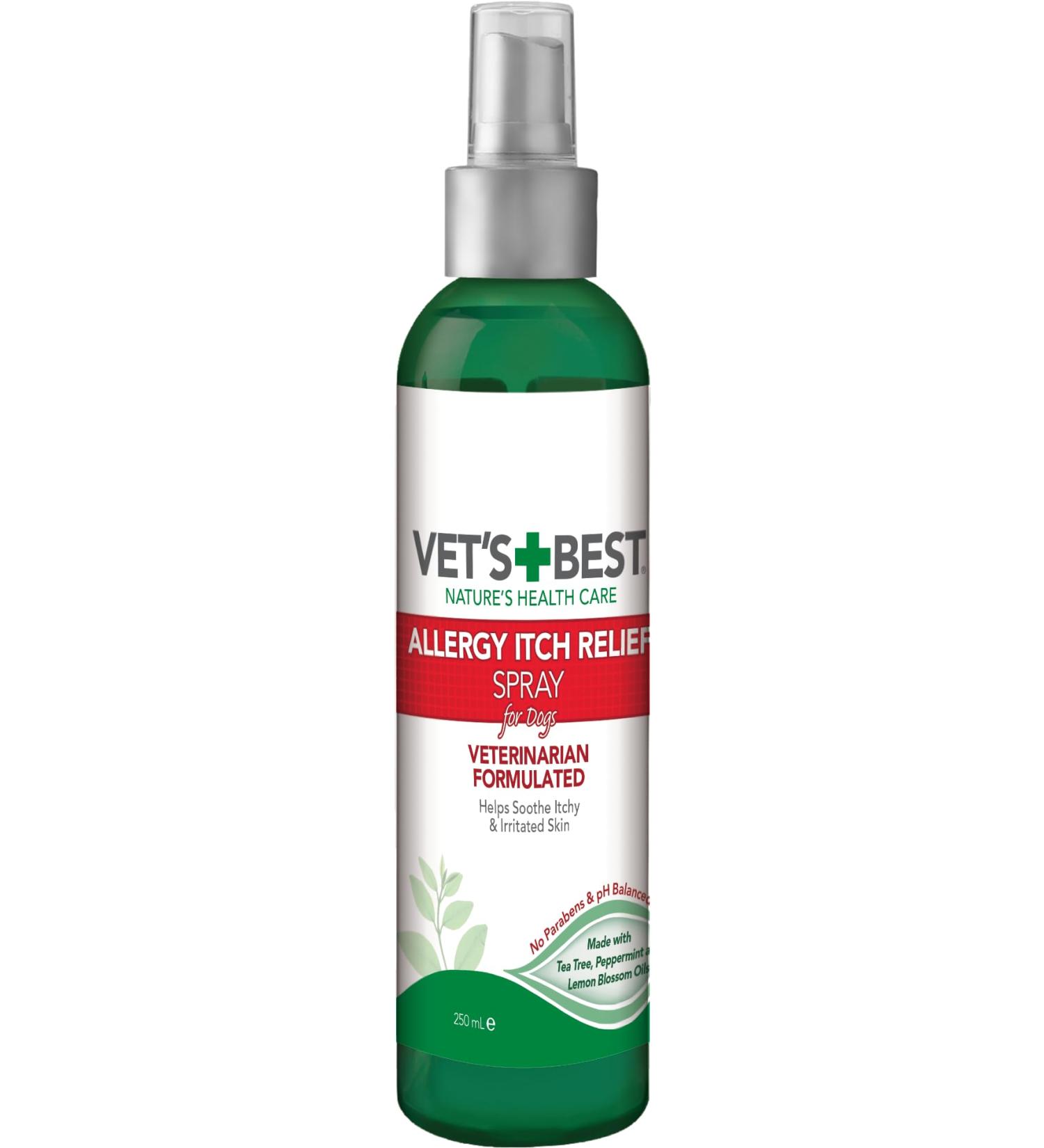 Vets Best Allergy Relief for Dogs - 250ml Spray | Fast-Acting Relief for Itchy Skin & Seasonal Allergies | Shop Internationally - Buy Online on SooperMarket.com