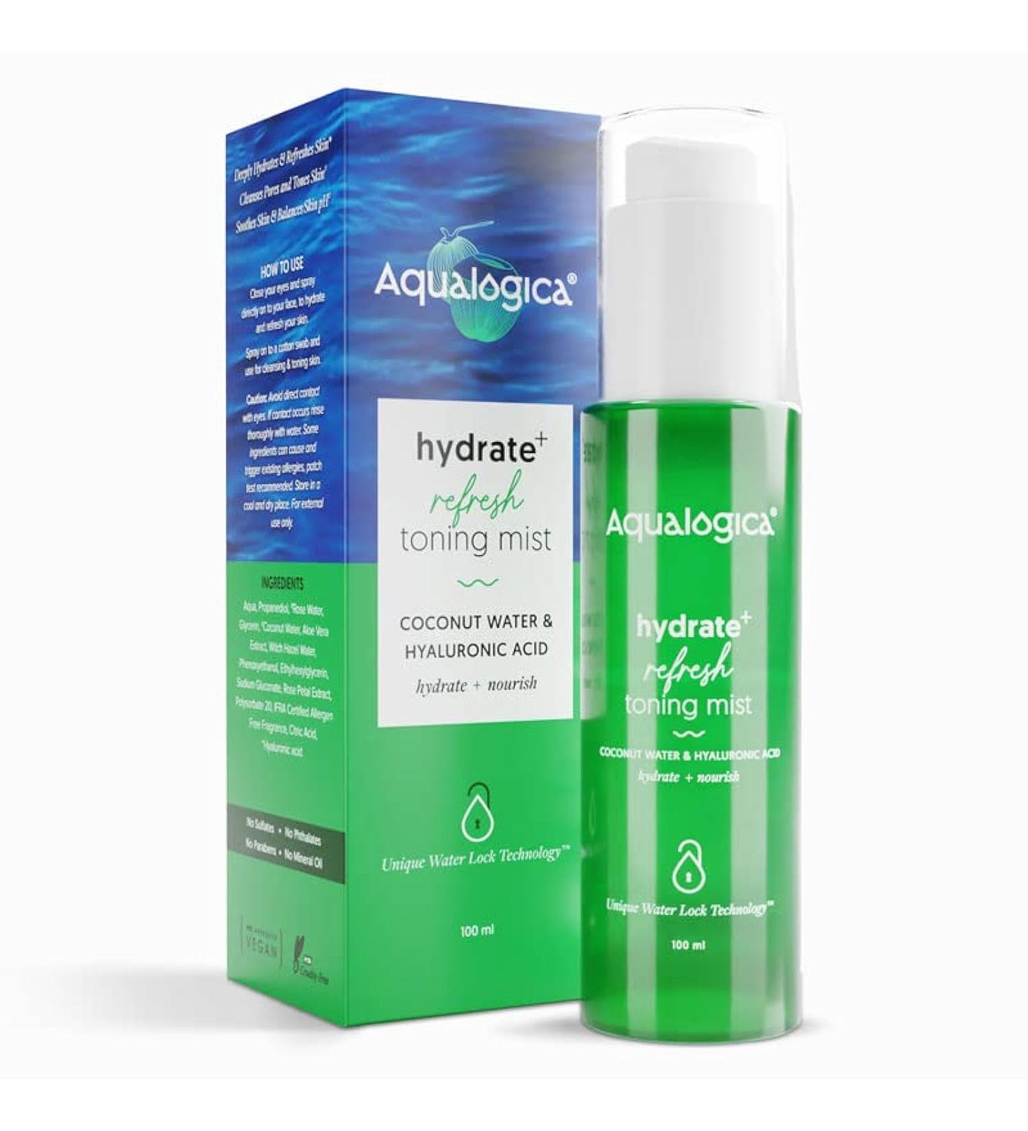 Hydrate+ Refresh Toning Mist | Hyaluronic Acid & Coconut Water Face Toner Spray | Deep Hydration & Pore Cleansing | 100ml - Buy Online on SooperMarket.com