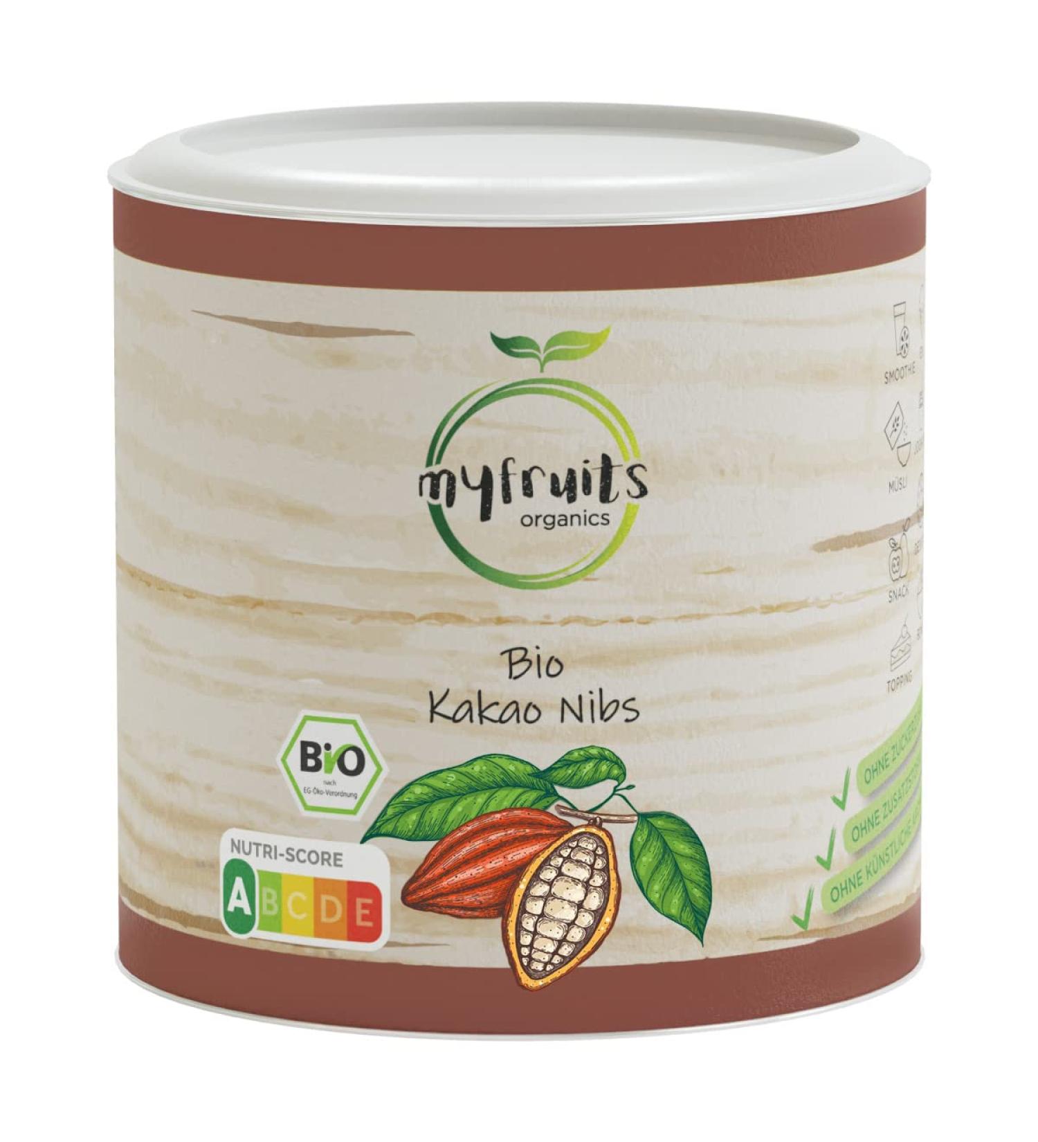 Buy Myfruits Bio Cocoa Nibs 250g - Sugar-Free Additive-Free Gently Roasted for Baking & Muesli - Buy Online on SooperMarket.com