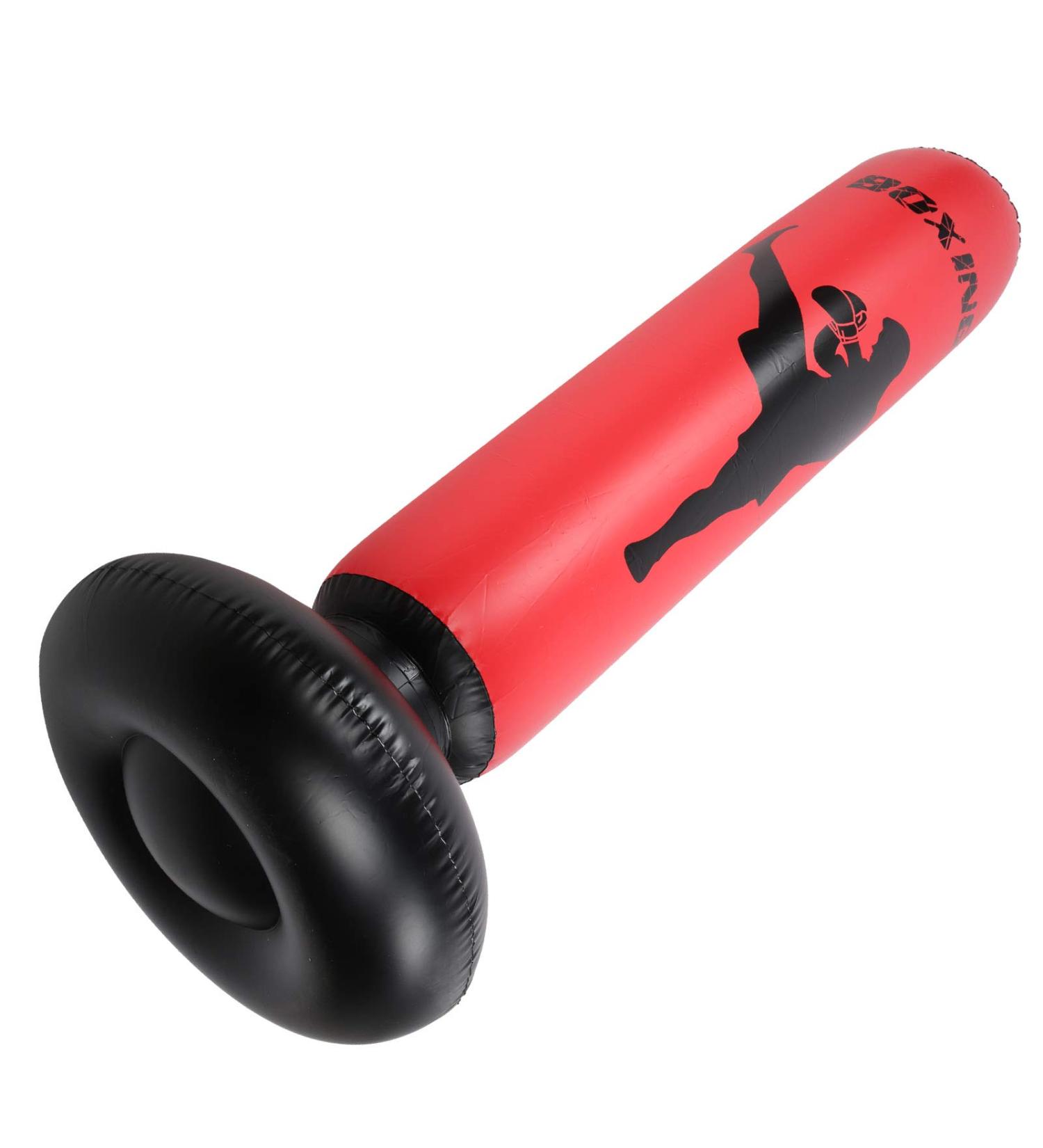 Punching Bag - Black & Red Kickboxing Bag for Taekwondo | Compact Fast Rebound | Fitness & Stress Relief - Buy Online on SooperMarket.com