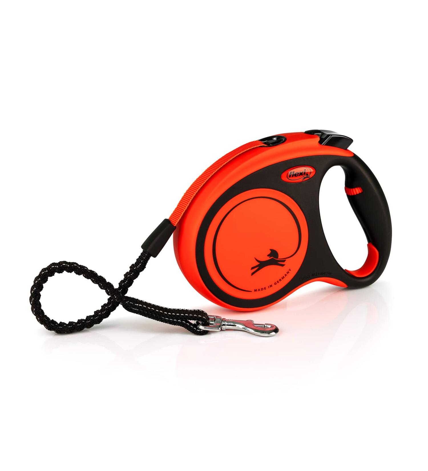 Flexi Xtreme Tape Orange & Black Medium 5m Retractable Dog Leash/Lead for dogs up to 35kgs/77lbs Orange & Black Medium (5m) - Buy Online on SooperMarket.com