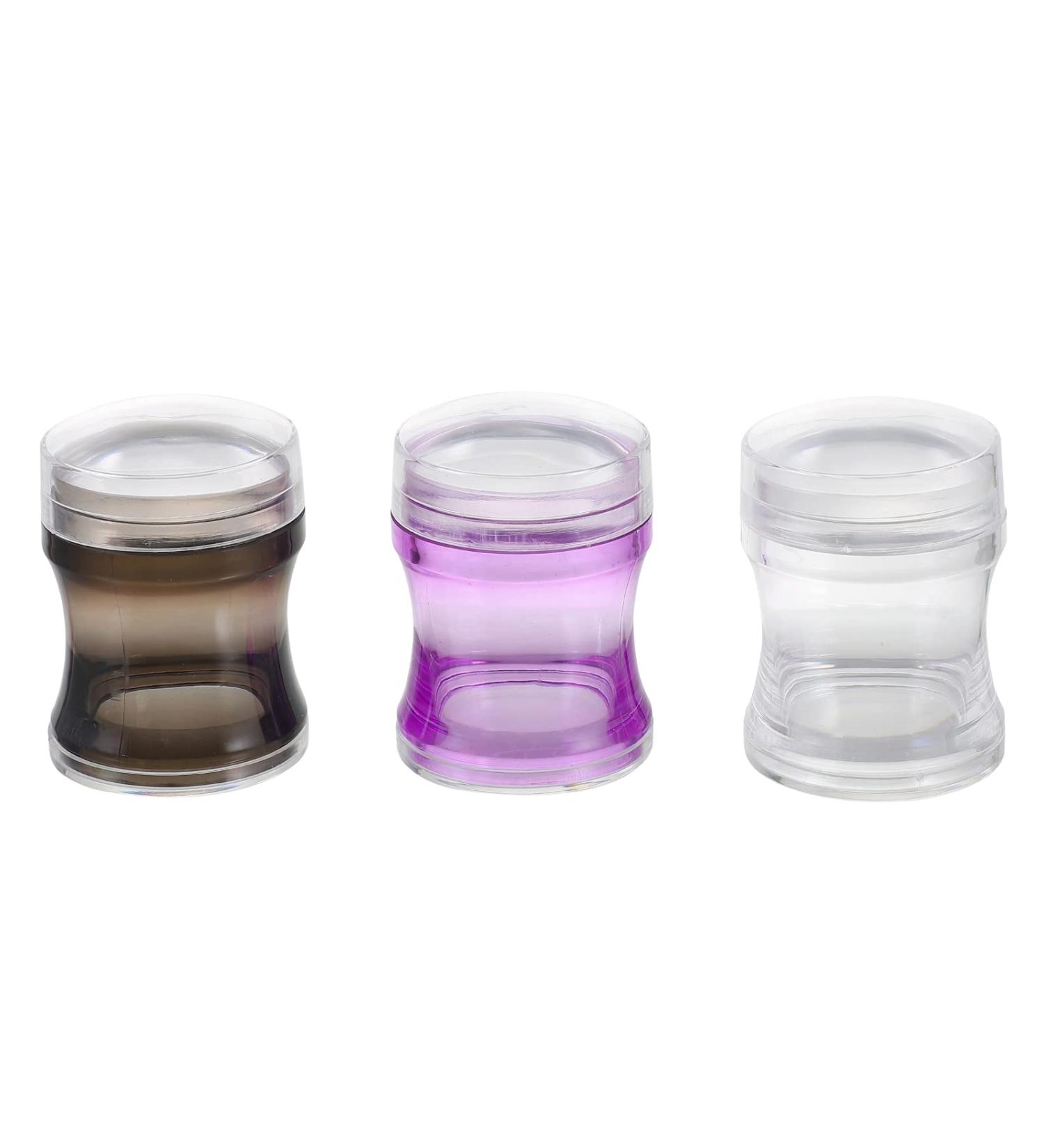 Lurrose 3 Sets Nail Art Silicone Stamp Kit - French Tip Nail Printer & Seal with Frosted Scraper for Perfect Manicures - International Shipping Available - Buy Online on SooperMarket.com