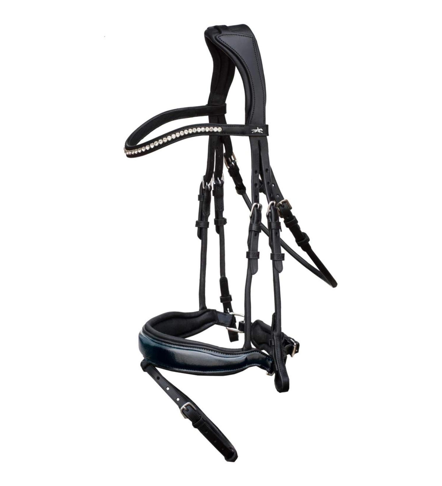 Schockem hle Malibu Anatomic Snaffle Bridle - Black Patent - Cob Size - Premium Equestrian Gear for Superior Comfort - Buy Online on SooperMarket.com
