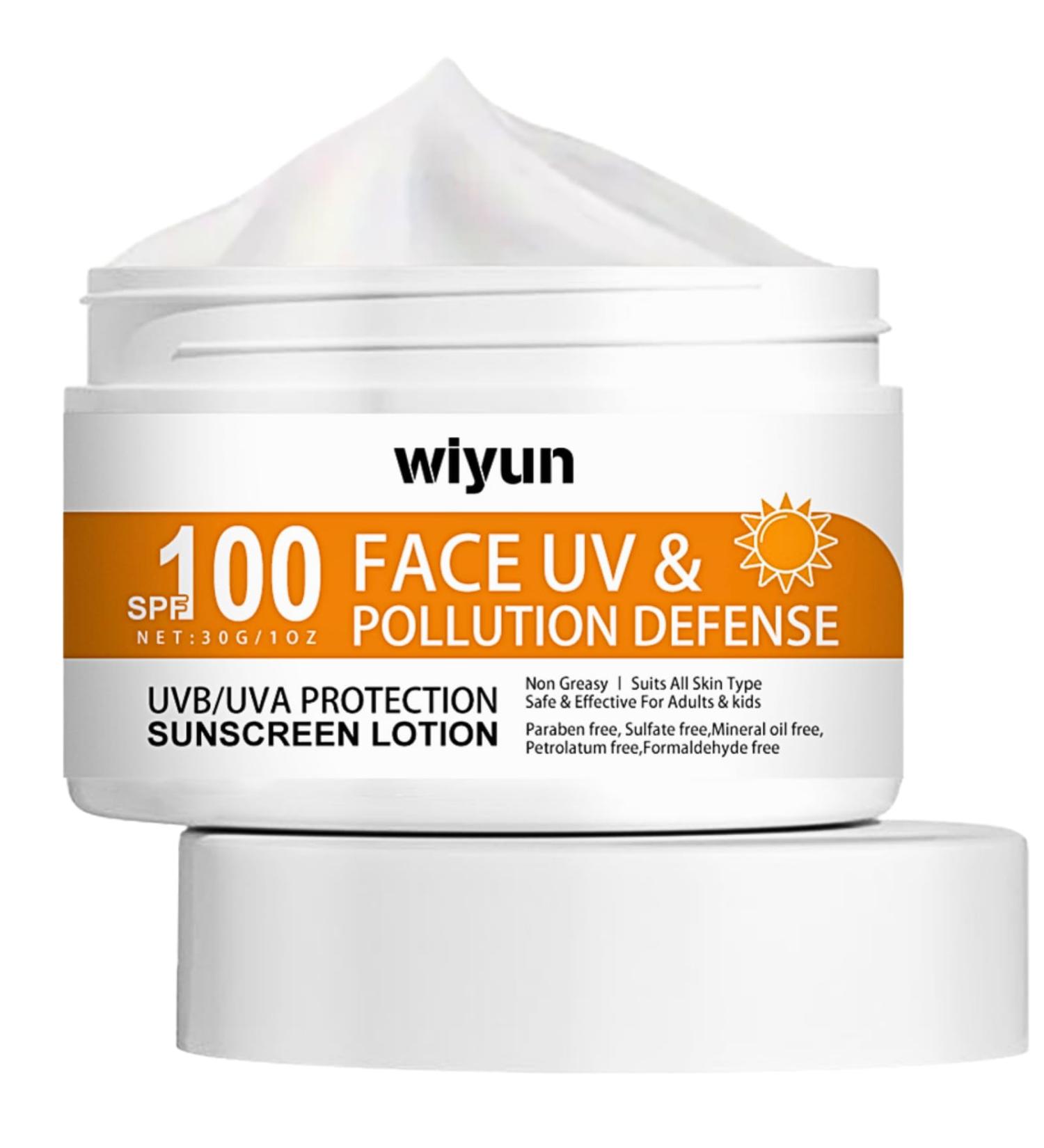 SPF 100 Face Cream With Hyaluronic Acid Face Moisturiser For Face Dark Spot Remover Cream For Face Vitamin E Cream Protects Brightens And Evens Skin Tone Anti Wrinkle Face Cream For Dry&Aging Skin - Buy Online on SooperMarket.com