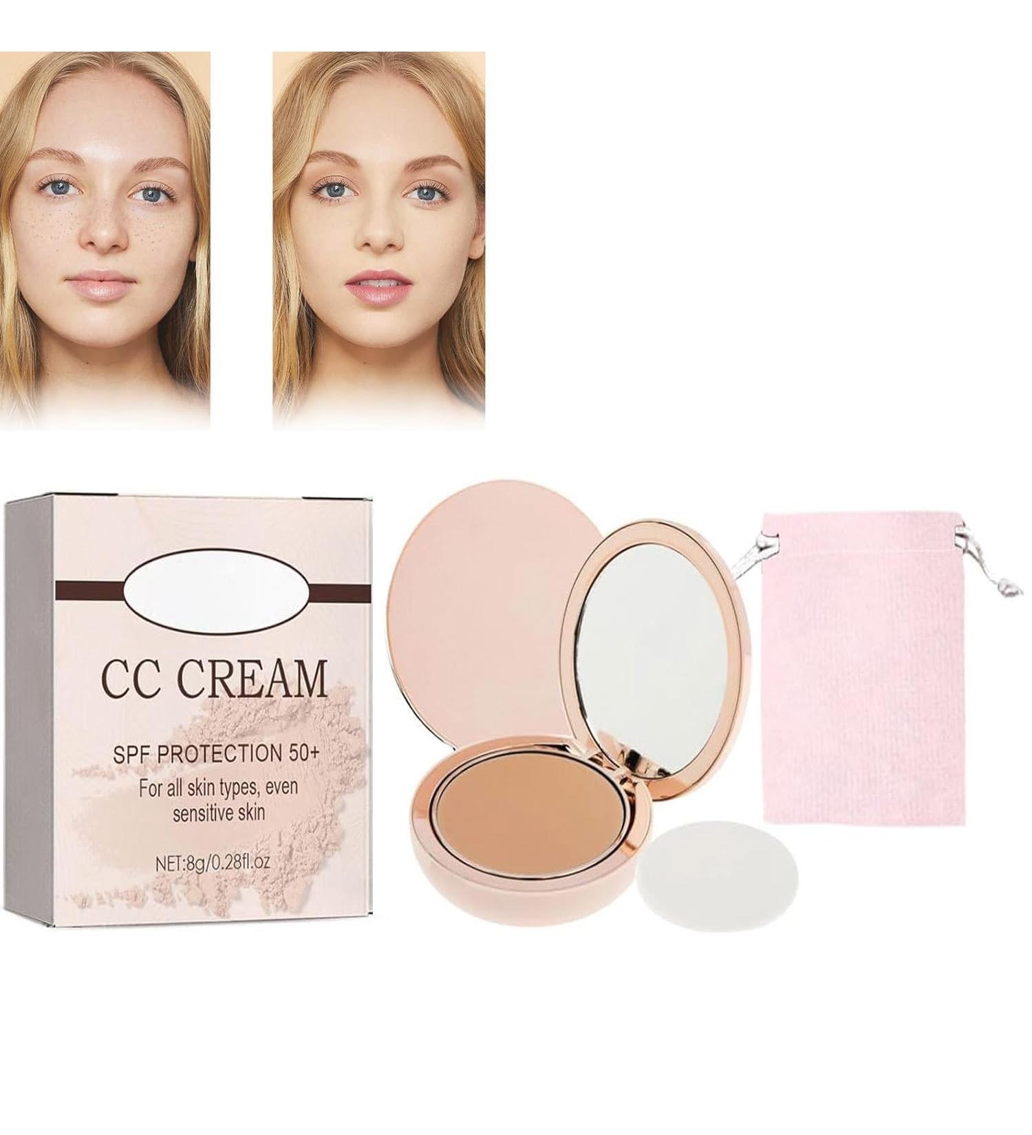 Always Divina Illumina Cc Creamy Compact Spf 50+ Ilumina Powder Foundation Makeup Cc Cream Concealer Set up Powder With Mirror & Makeup Pocket (04 Light Brown) 8.00 g (Pack of 1) 04 Light Brown - Buy Online on SooperMarket.com