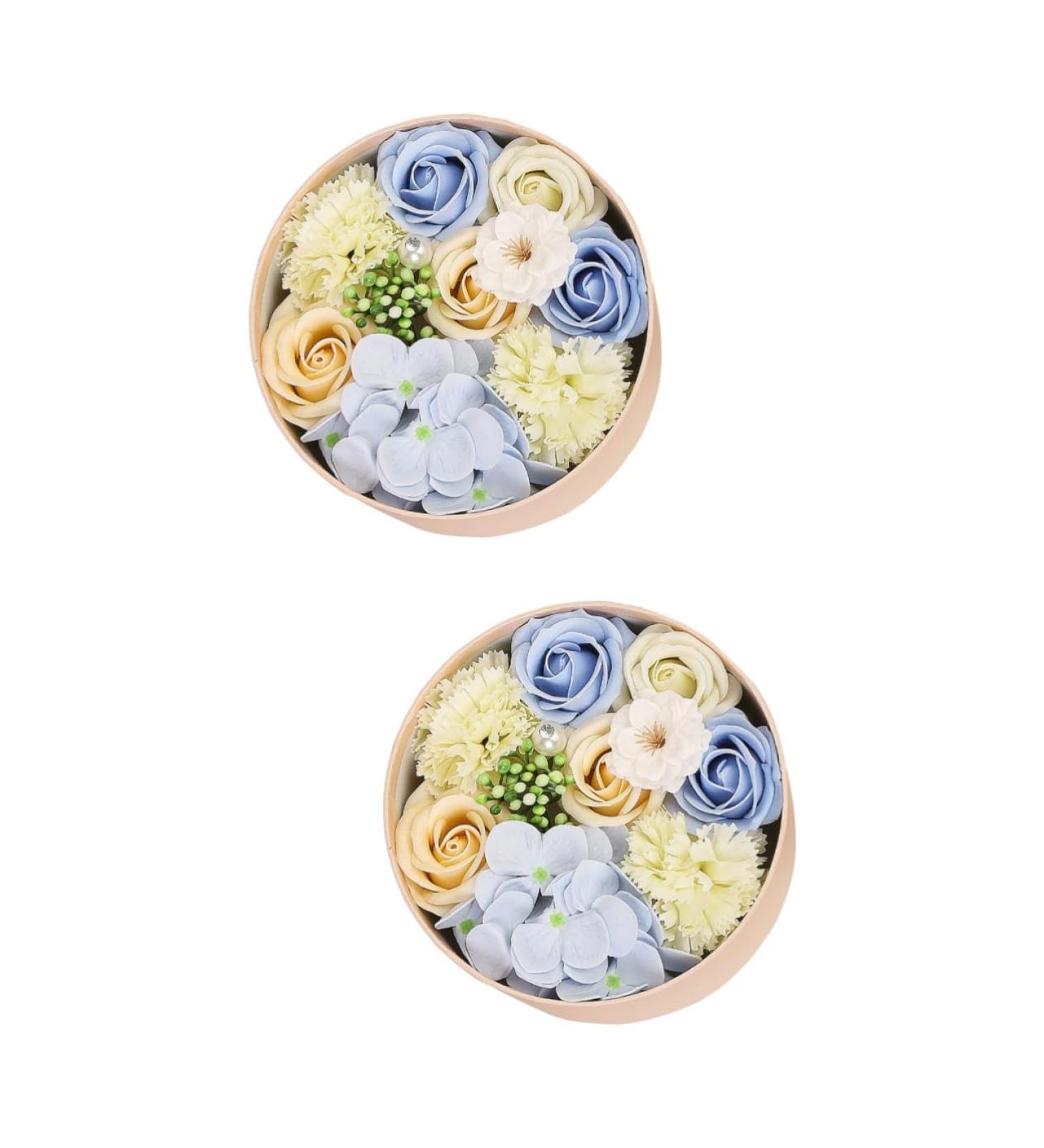 FRCOLOR 2 Pcs Soap Flower Gift Rose Soap Flowers Natural Bar Soap Natural Preserved Rose Soap Romantic Gift Rose Essential Oil Soap Rose Flower Petals Bar Soap Natural Flower Box Christmas - Buy Online on SooperMarket.com