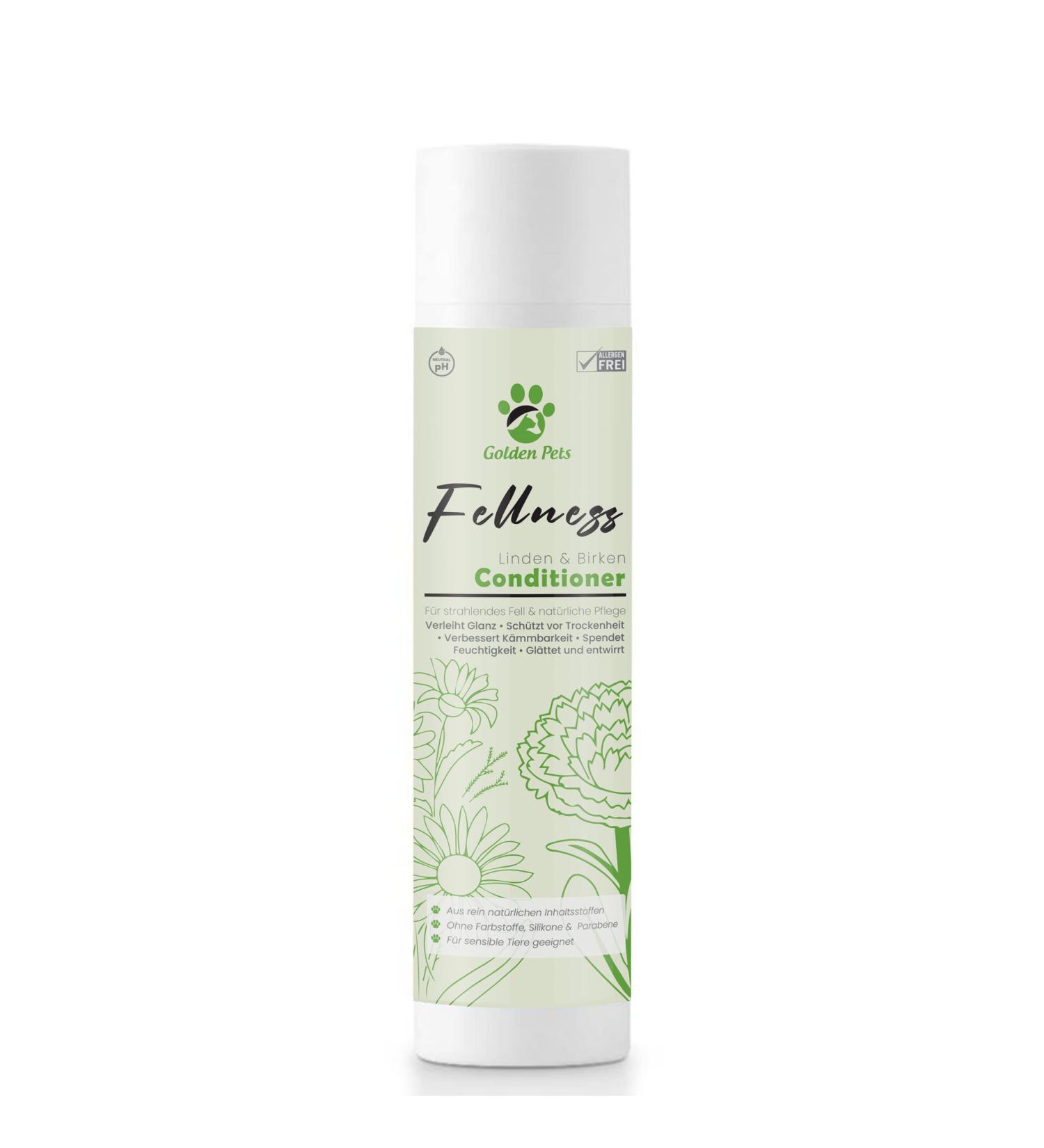 Golden Pets Conditioner for Dogs & Cats - 100% Natural Fur Care Soft & Manageable Hair 250ml - Perfect for All Coat Types + Free E-Book - Buy Online on SooperMarket.com