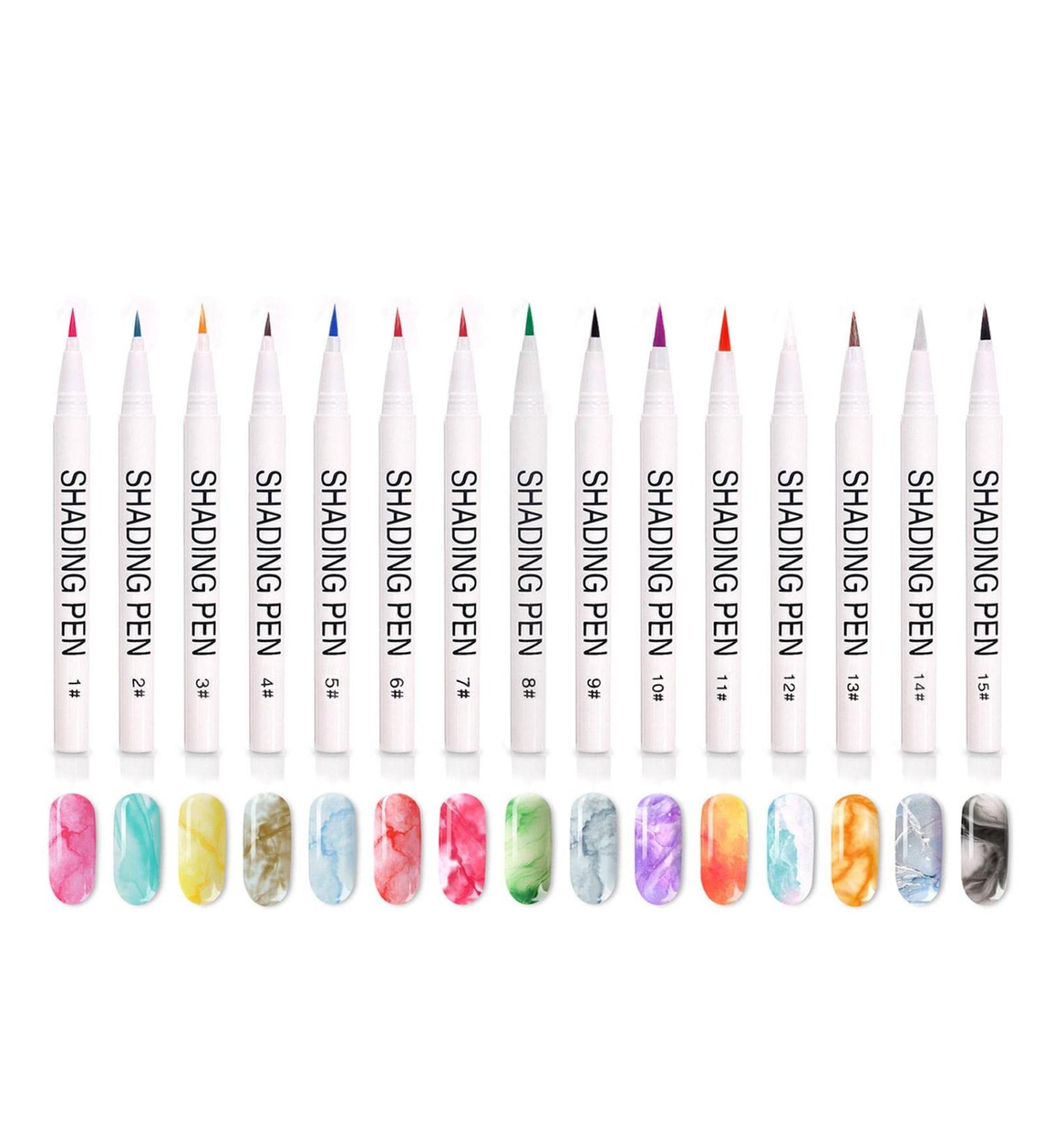 5 Pcs Fine Tip Nail | Smudge for Nail Nail Art Pens in 15 Vibrant Colors | Fine Tip Nail Art for Nail Painting Nail Graffiti Nail Art Supplies 15Pcs No UV LED Needed Kot-au - Buy Online on SooperMarket.com