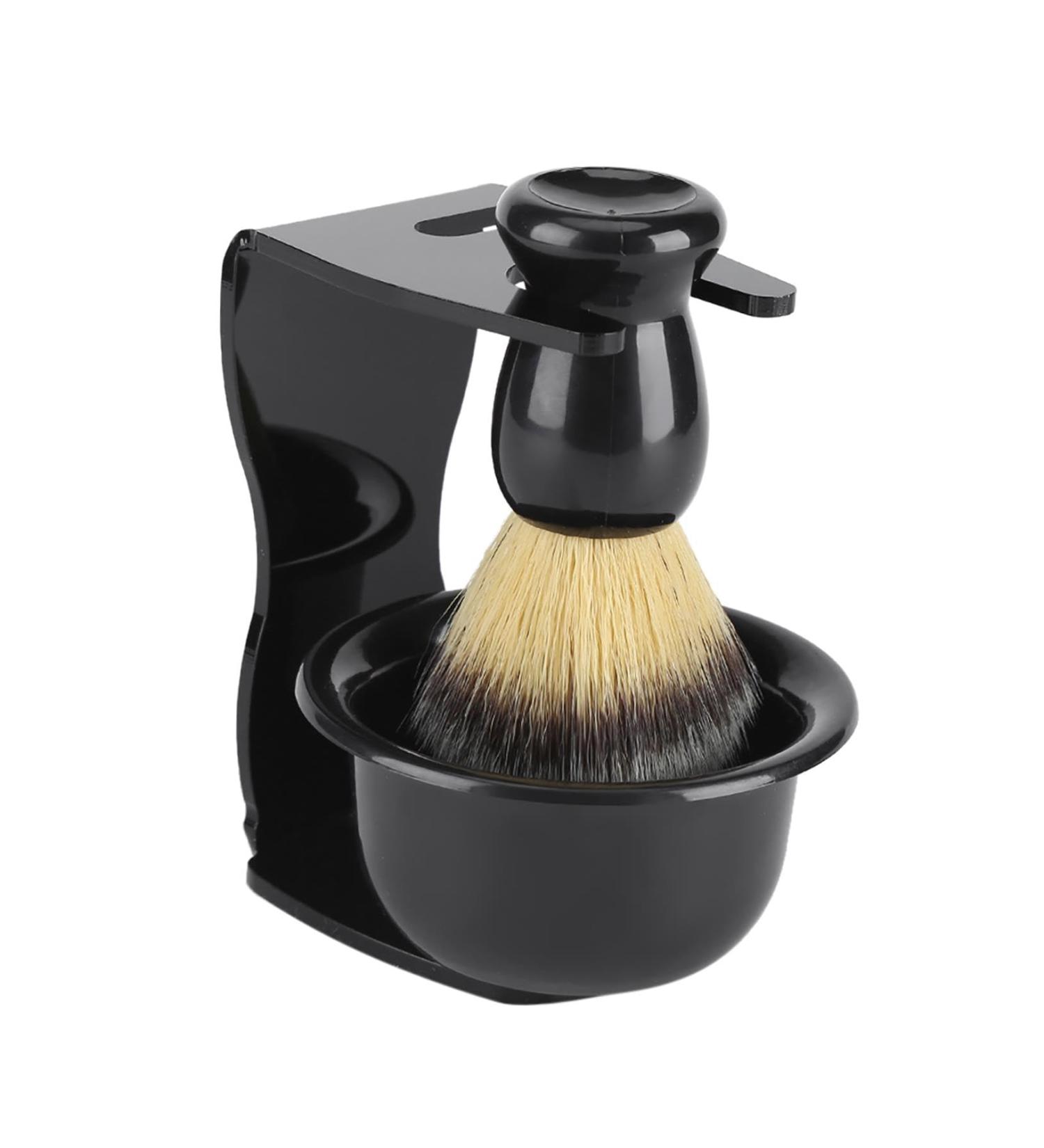 Professional Men s Shaving Brush Set - 3PCS Grooming Kit with Stand Holder & Bowl | Premium Quality Bristles for Customized Shaving Experience - Buy Online on SooperMarket.com