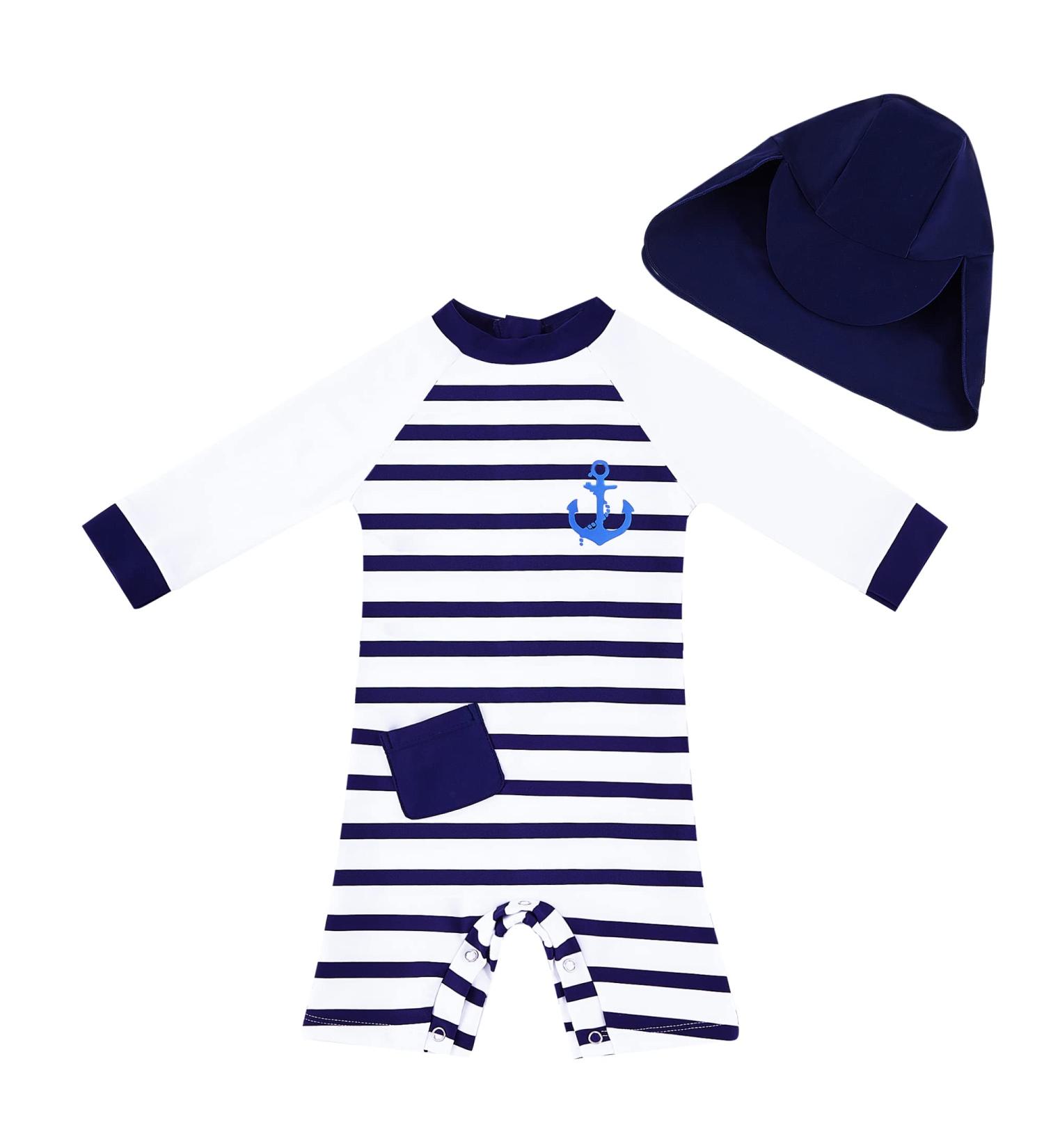 UPF 50+ Anchor Toddler Swimwear | Zipper One Piece Swimsuit 2-3 Years - Buy Online on SooperMarket.com