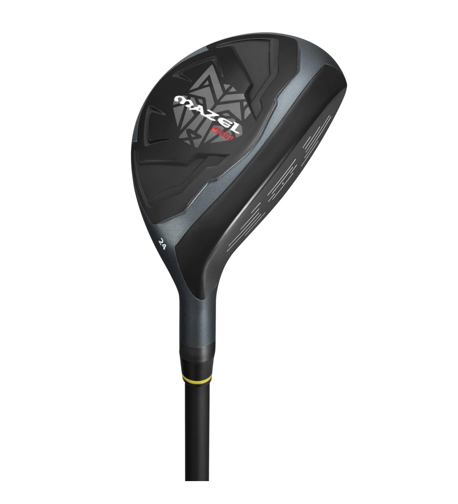 MAZEL MH107 Rescue Hybrid Golf Clubs | 21/24 Degree (4 5 Hybrid) | Graphite Shafts | Right Handed Regular/Stiff Flex | Black 24Degree Stiff - Buy Online on SooperMarket.com